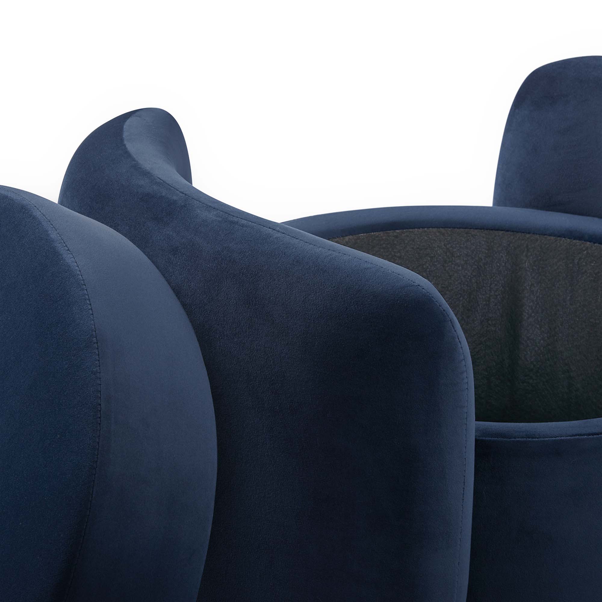 Chaise sans accoudoirs rembourrée en duvet Commix