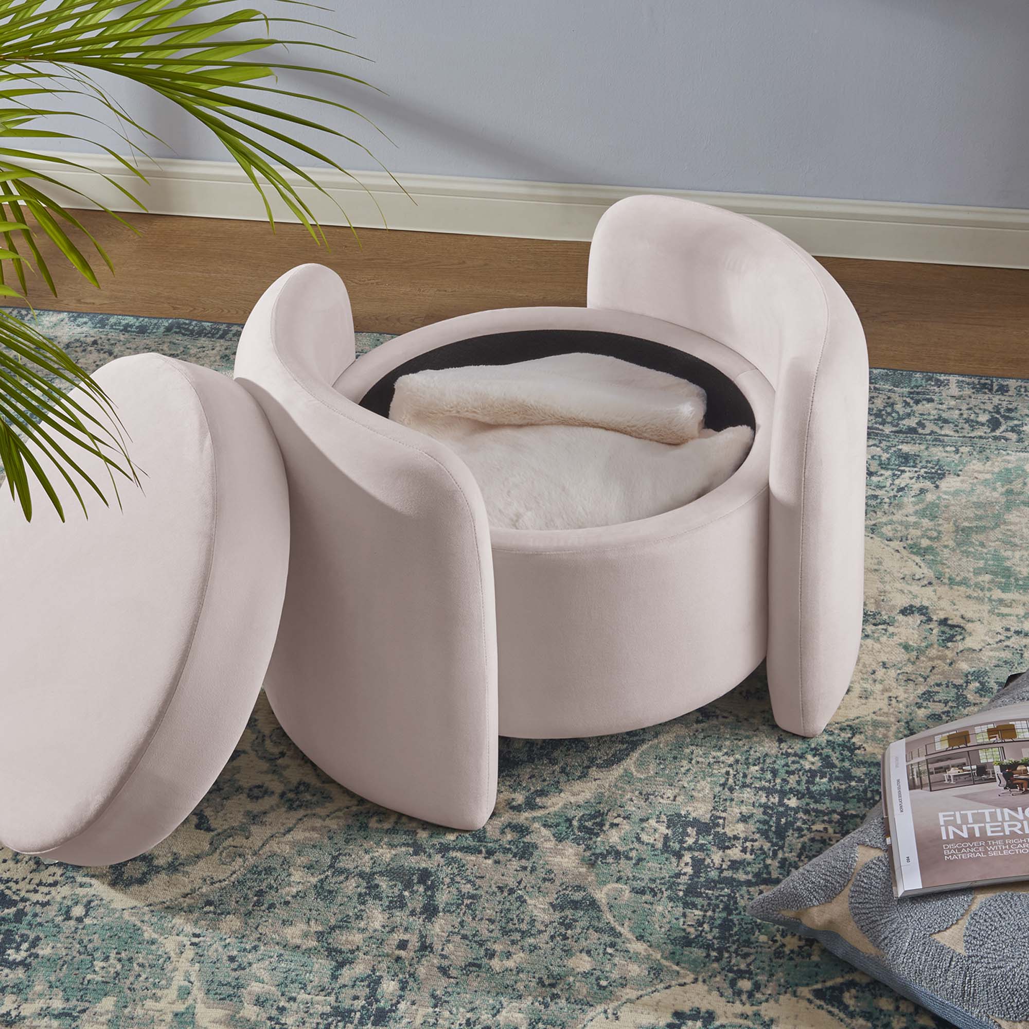 Chaise sans accoudoirs rembourrée en duvet Commix