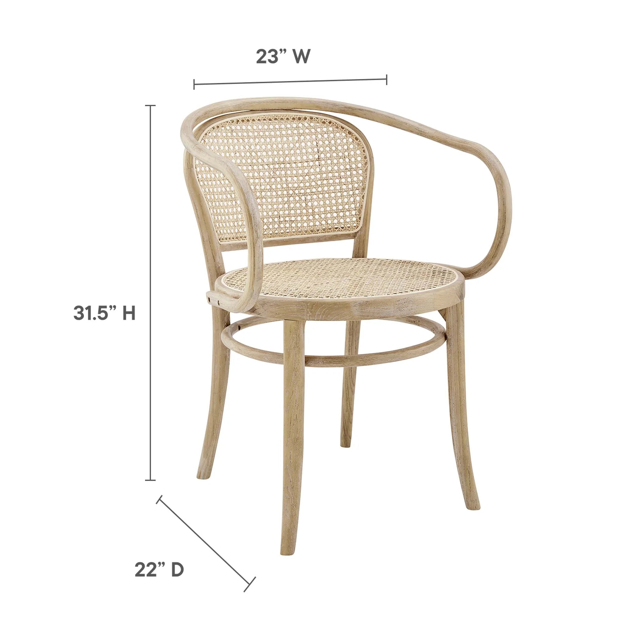 Oliana Wood Dining Armchair Set of 2