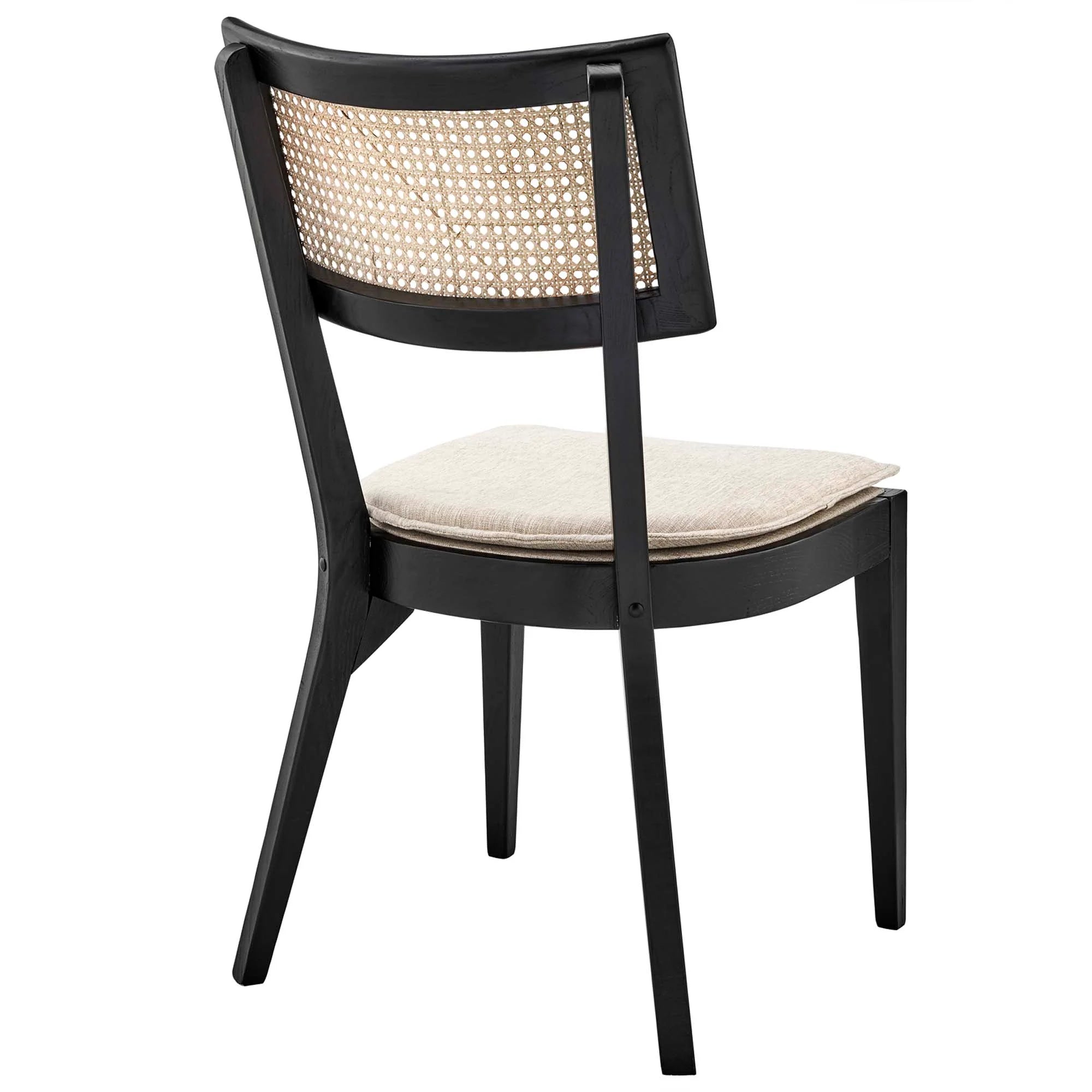 Caledonia Fabric Upholstered Wood Dining Chair Set of 2