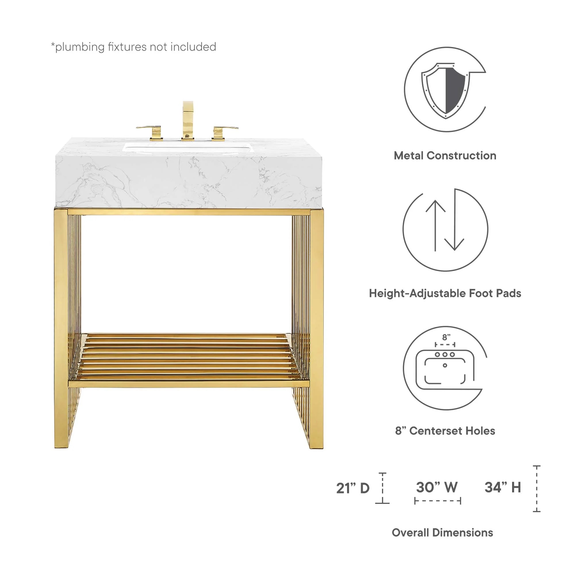 Gridiron Bathroom Vanity Basin Included