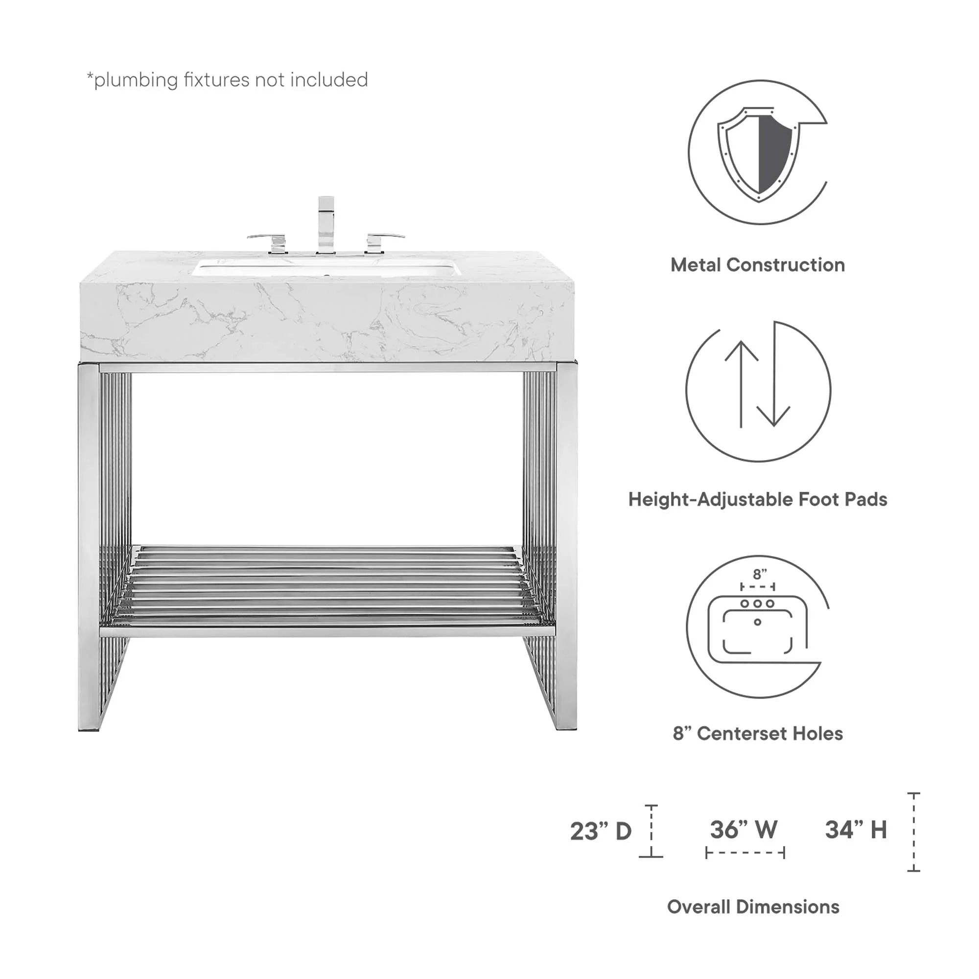 Gridiron Bathroom Vanity Basin Included