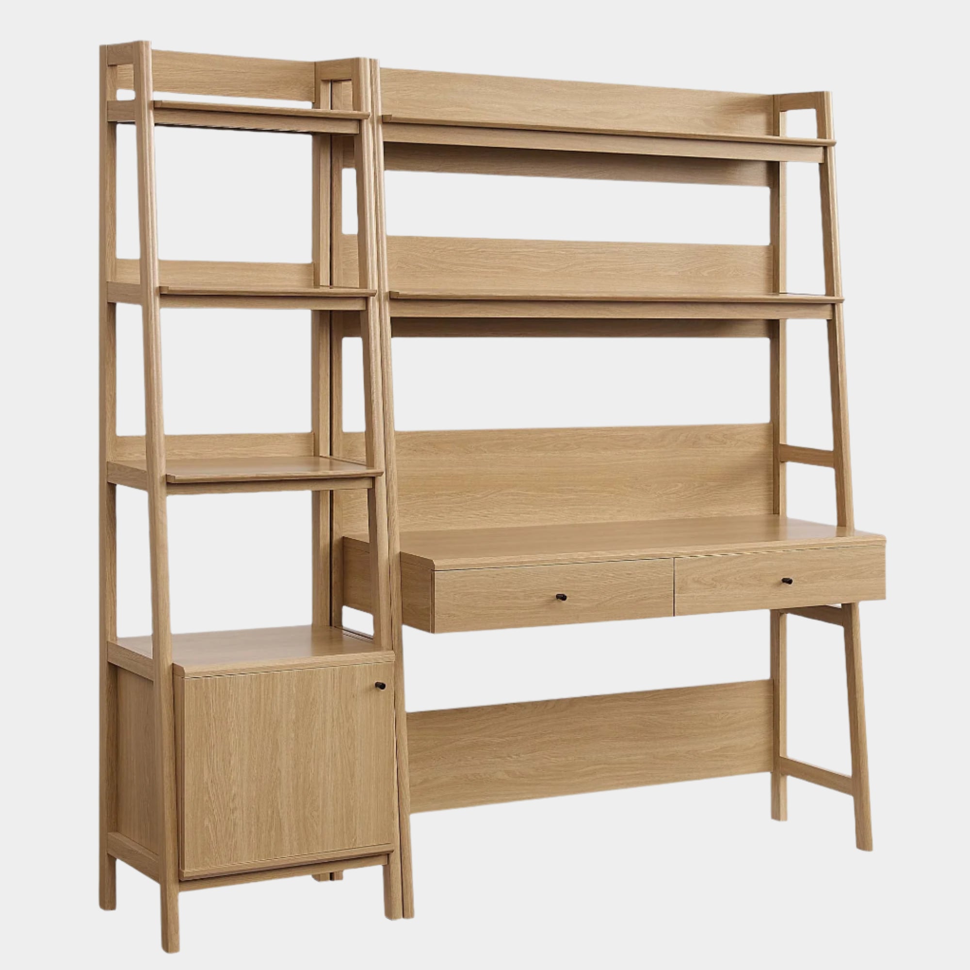 Bixby 2-Piece Wood Office Desk and Bookshelf