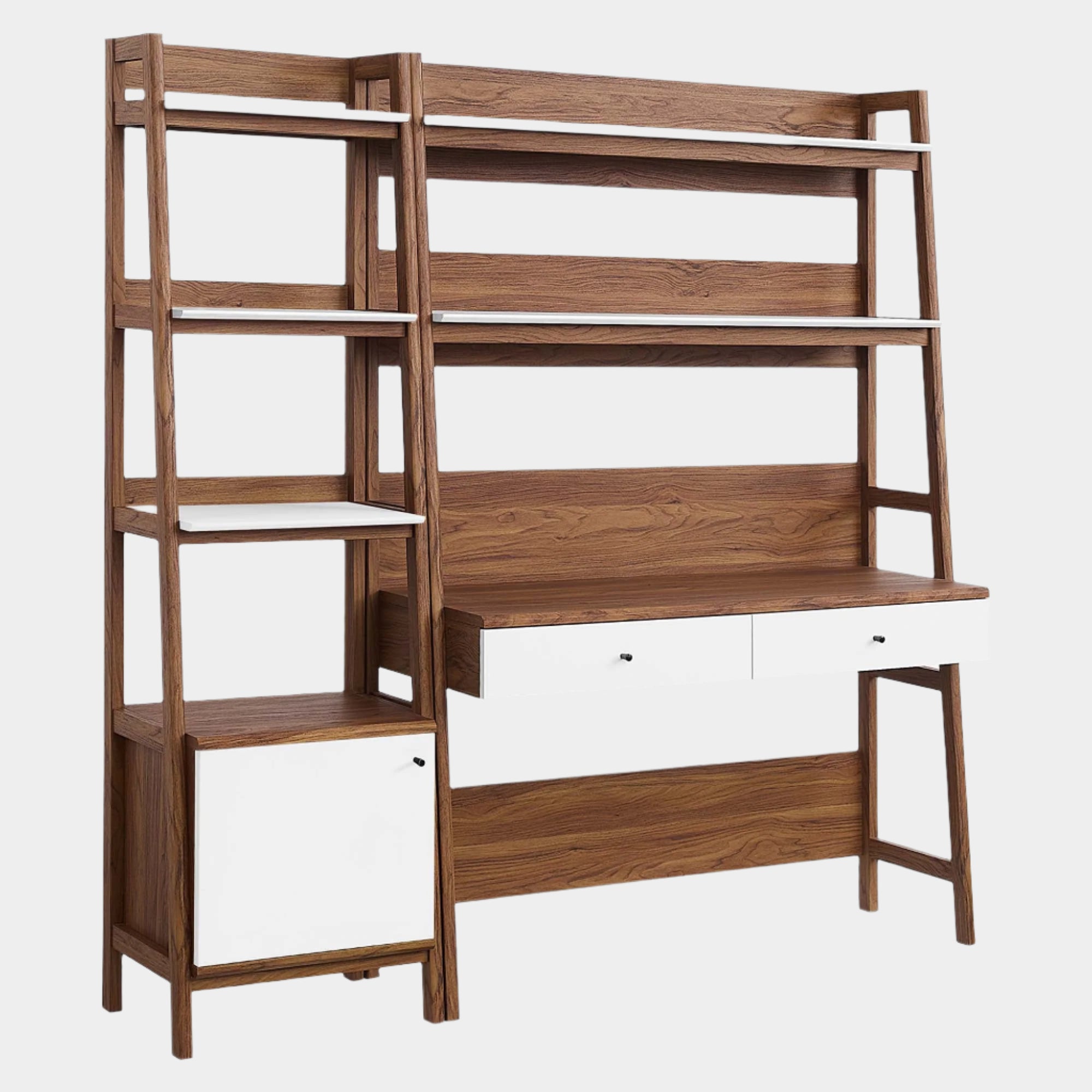 Bixby 2-Piece Wood Office Desk and Bookshelf