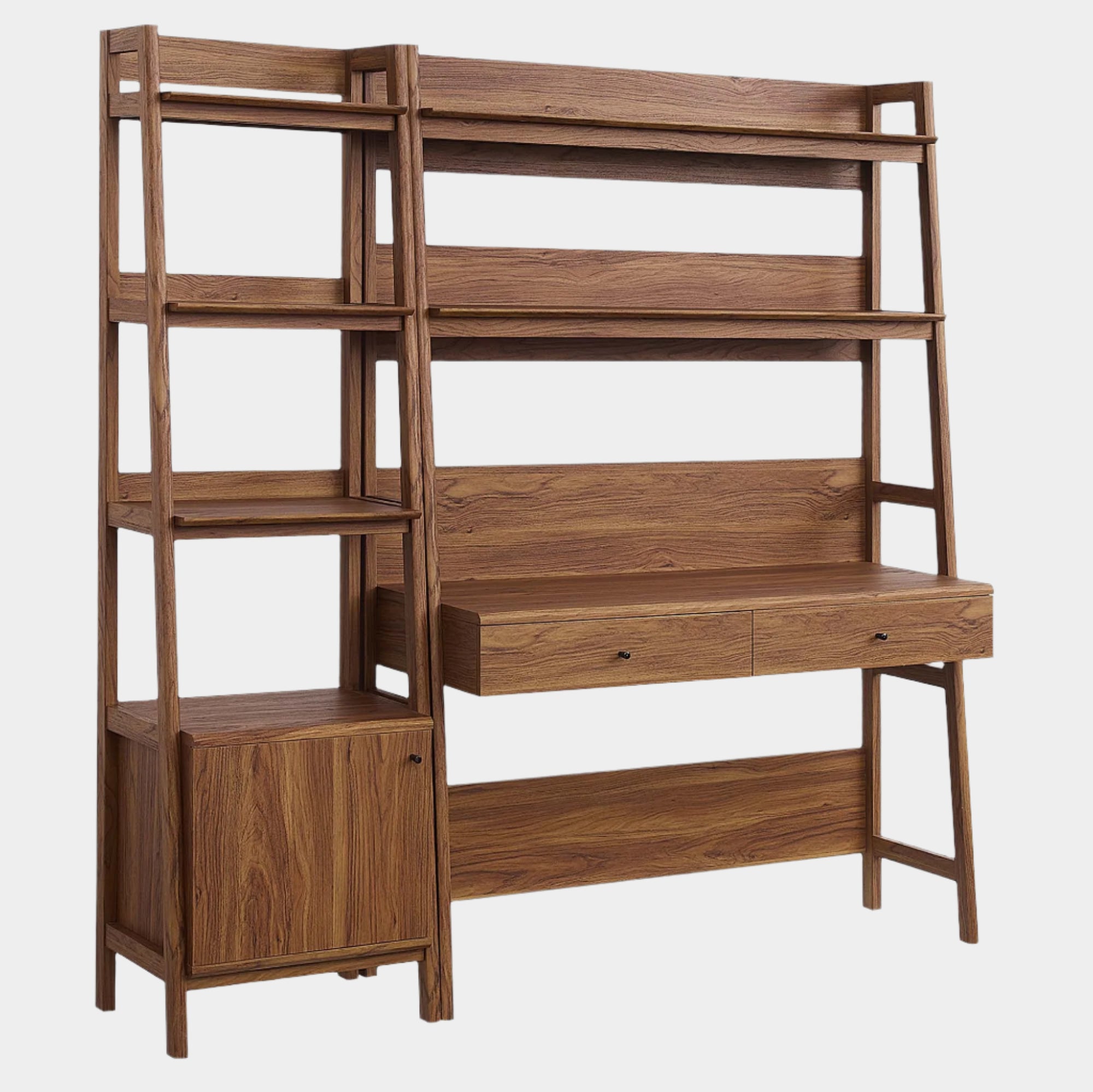 Bixby 2-Piece Wood Office Desk and Bookshelf