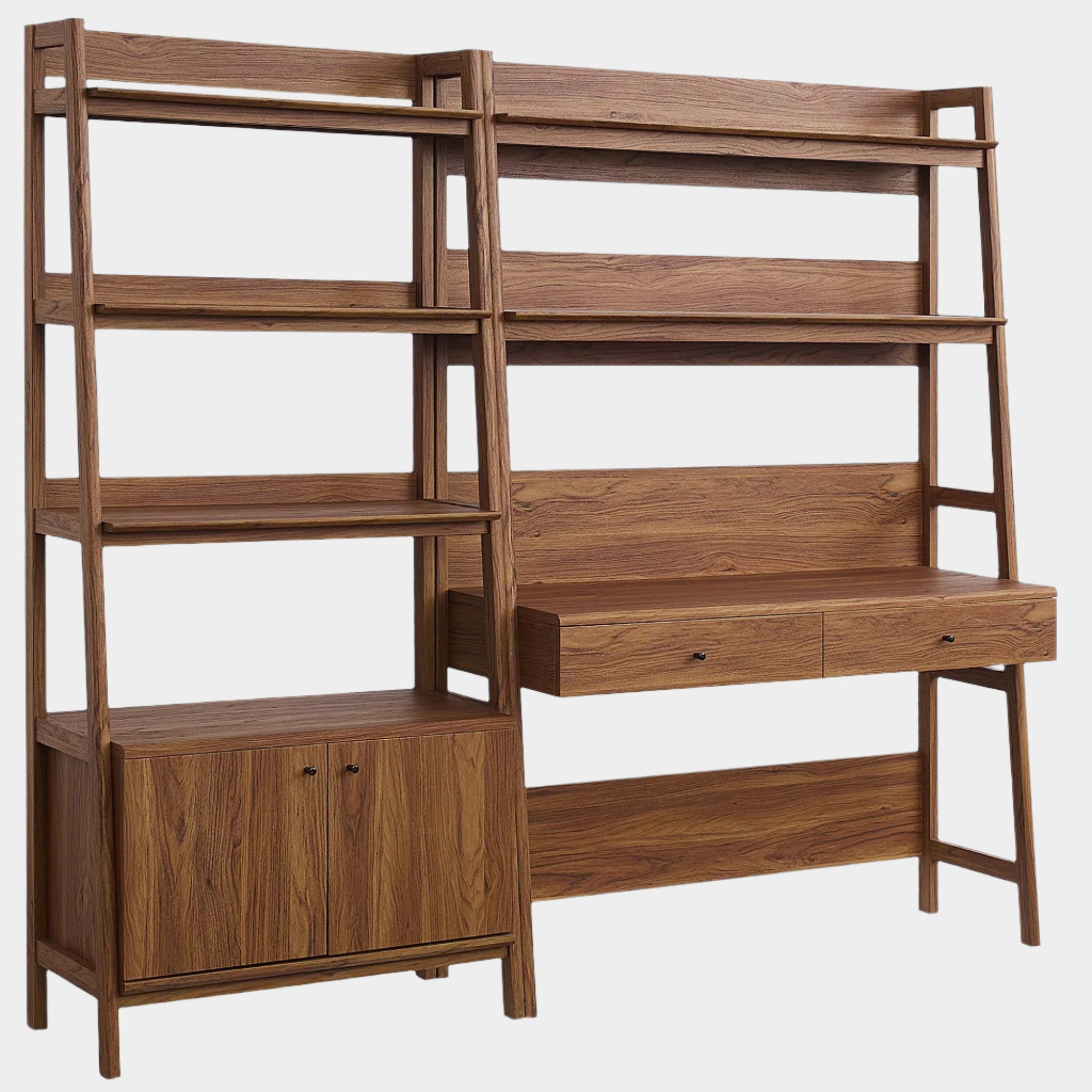 Bixby 2-Piece Wood Office Desk and Bookshelf