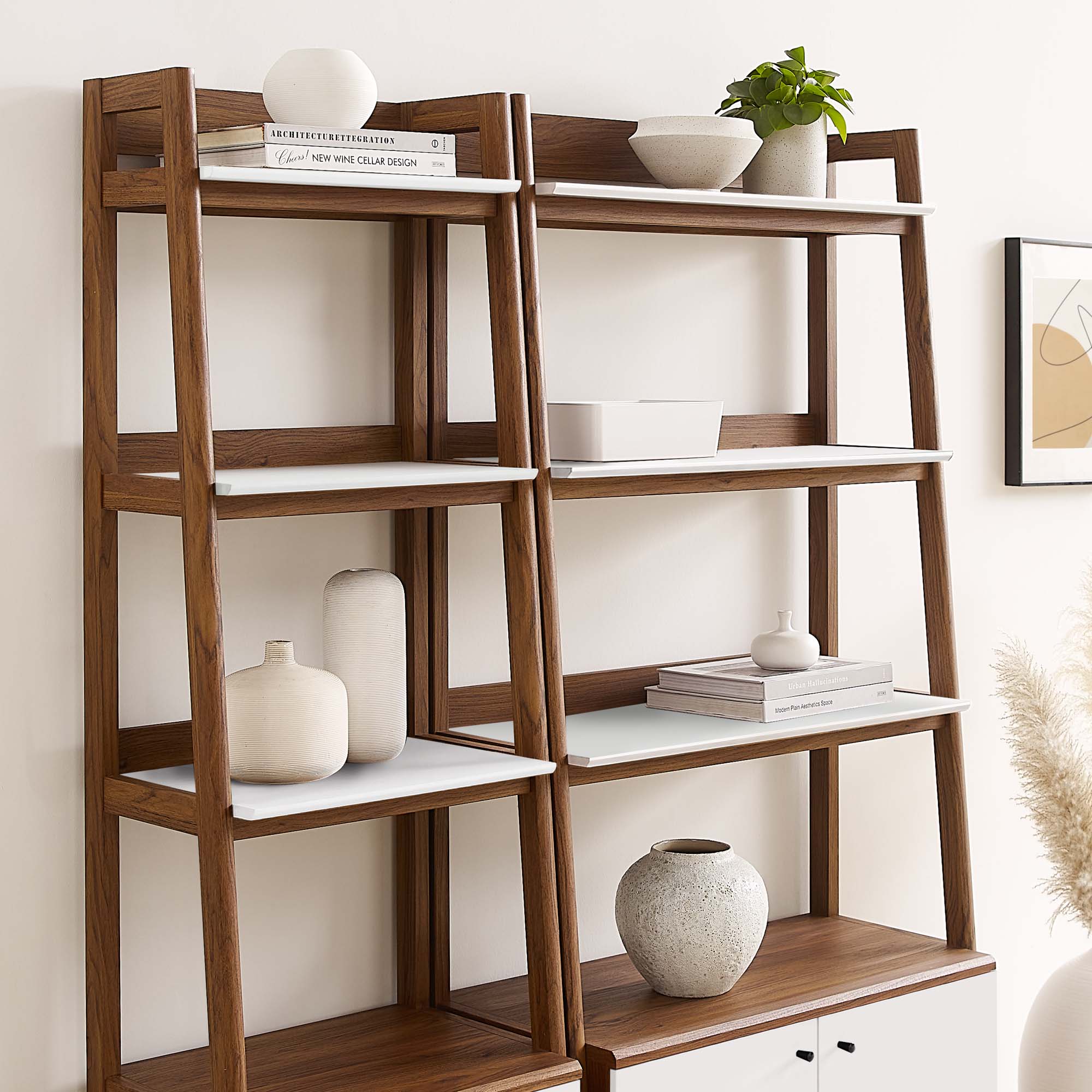 Bixby Wood Bookshelves Set of 2