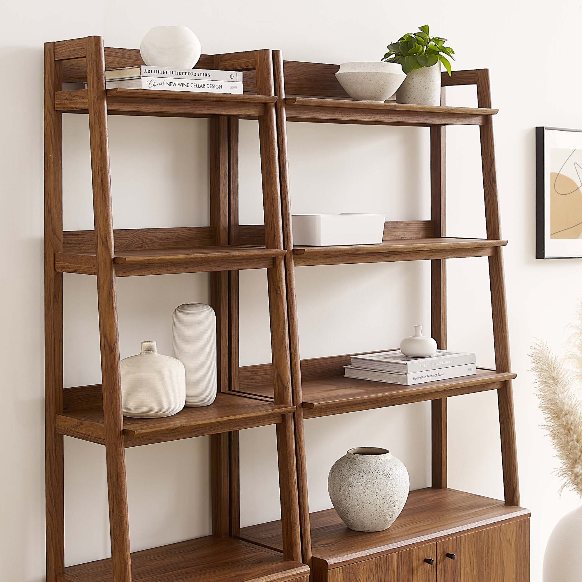 Bixby Wood Bookshelves Set of 2