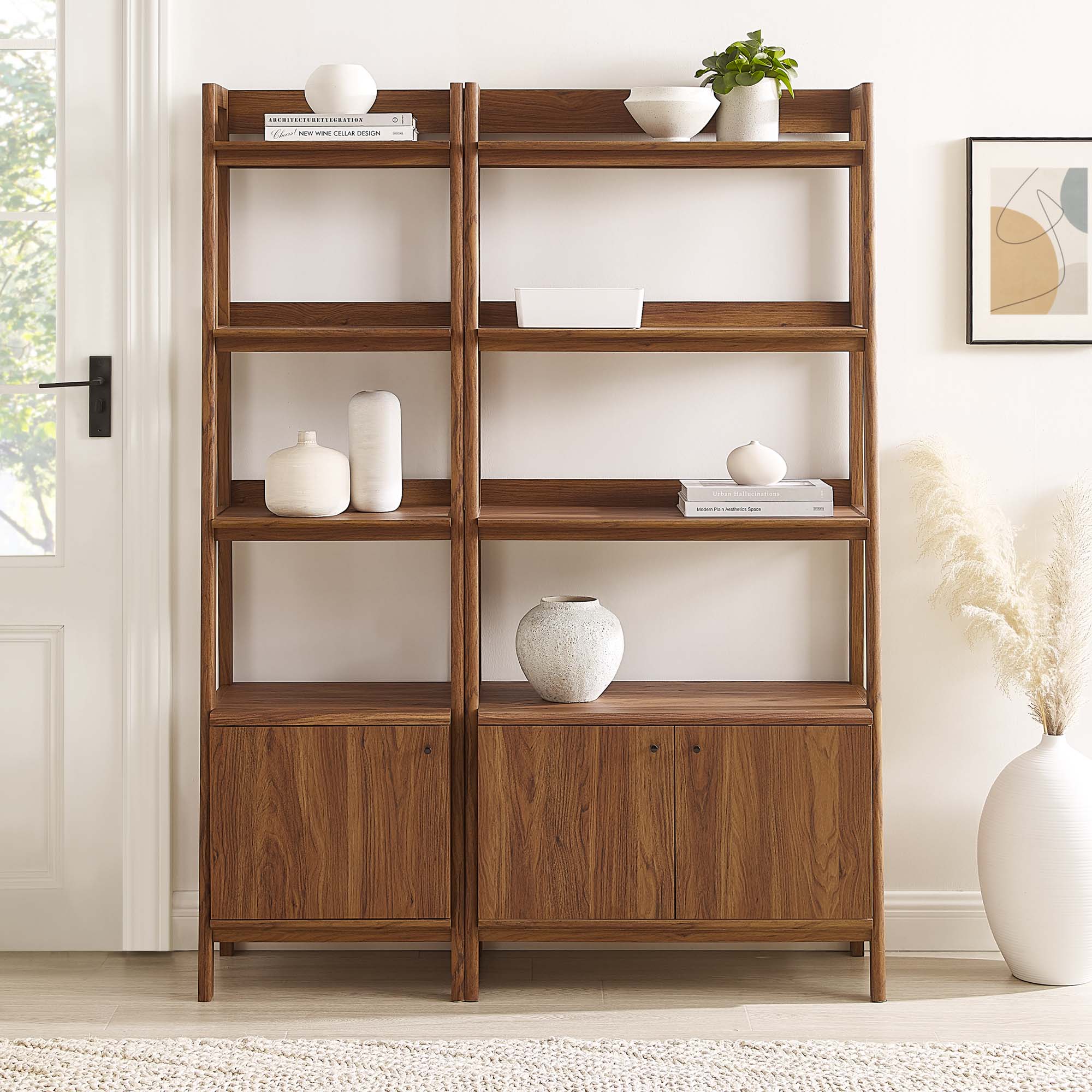 Bixby Wood Bookshelves Set of 2