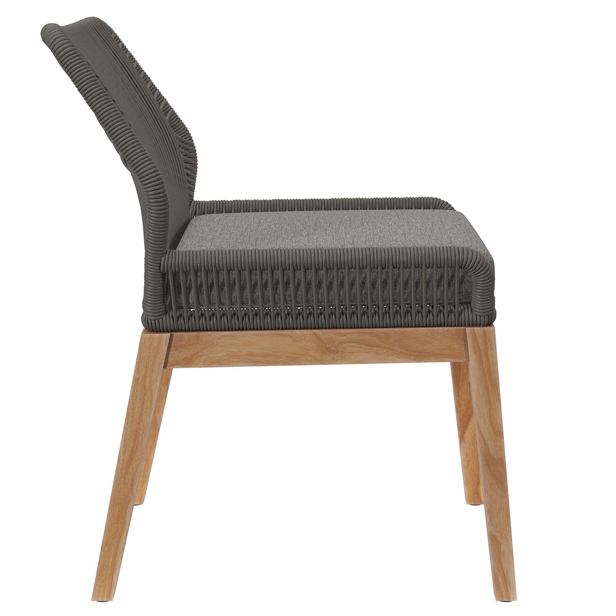 Ensemble de salle à manger d'extérieur en bois de teck Wellspring 5 pièces