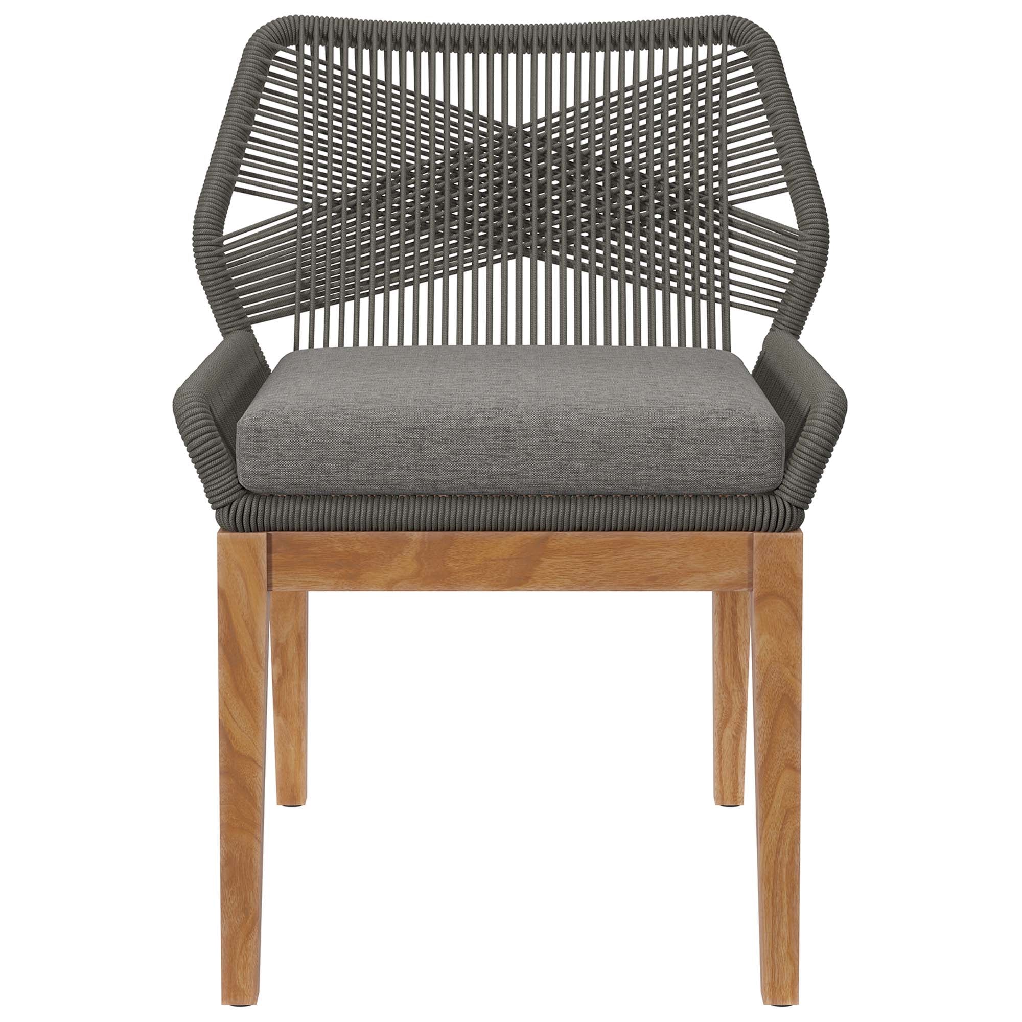 Ensemble de salle à manger d'extérieur en bois de teck Wellspring 5 pièces