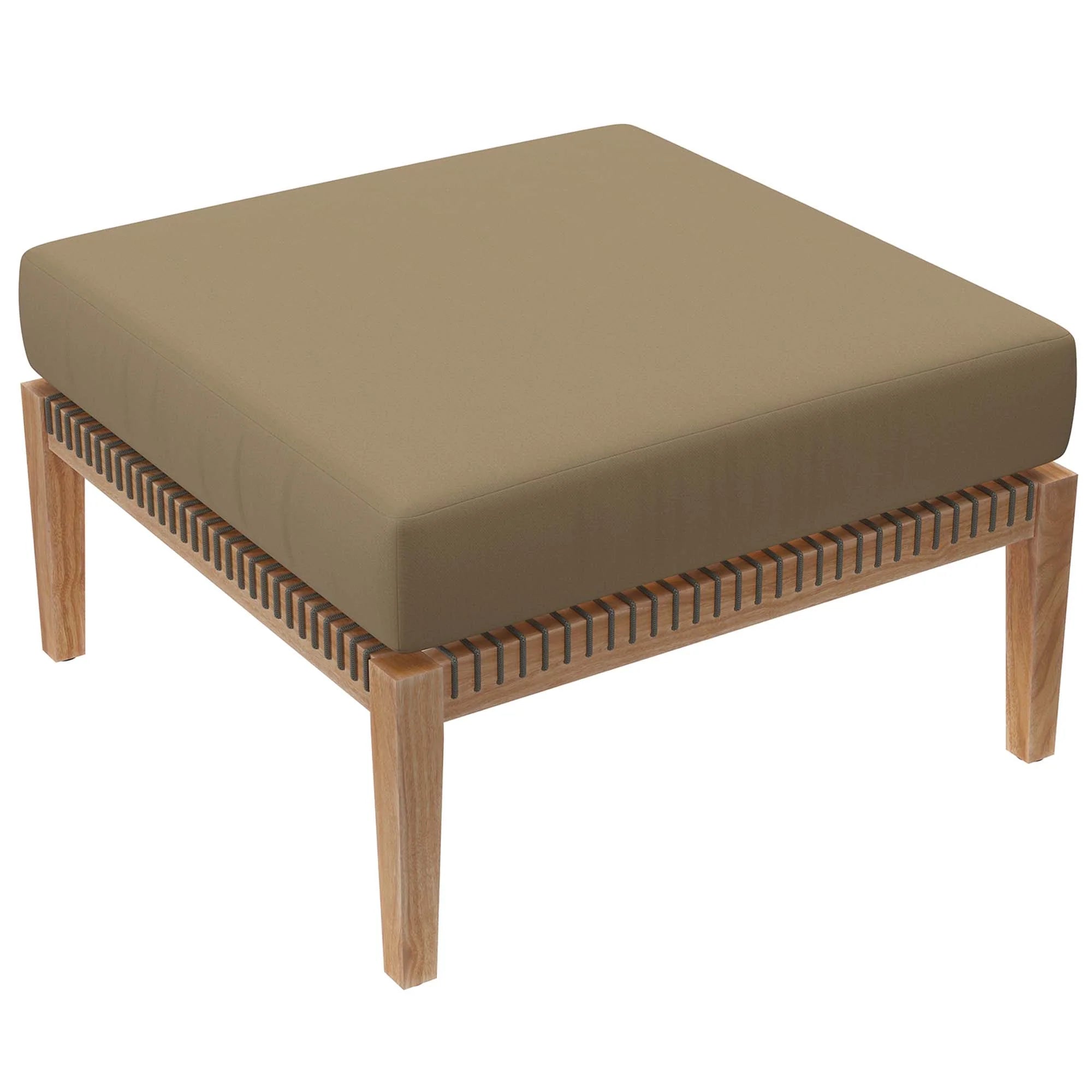 Clearwater 4-Piece Outdoor Patio Teak Wood Sectional Sofa