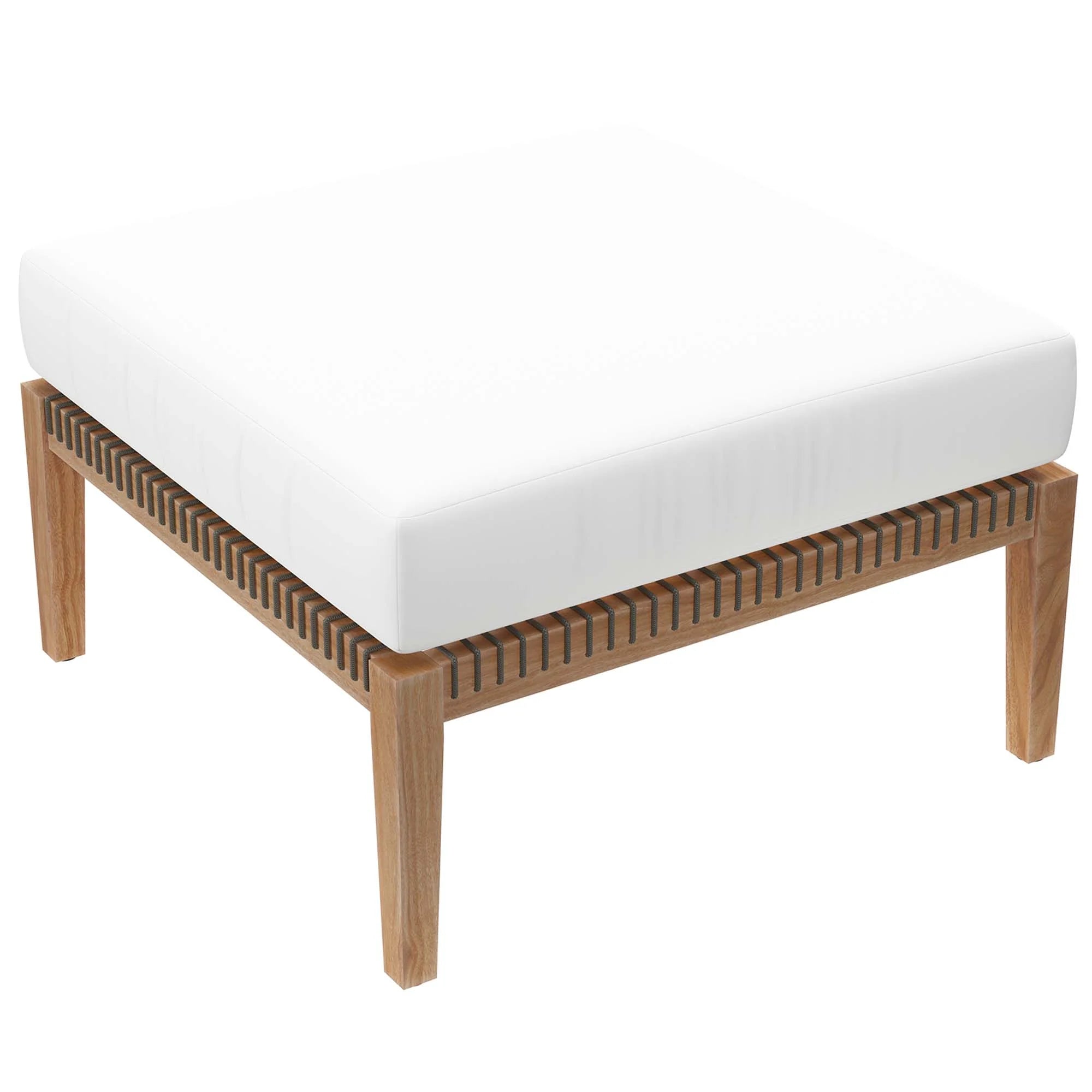 Clearwater 4-Piece Outdoor Patio Teak Wood Sectional Sofa