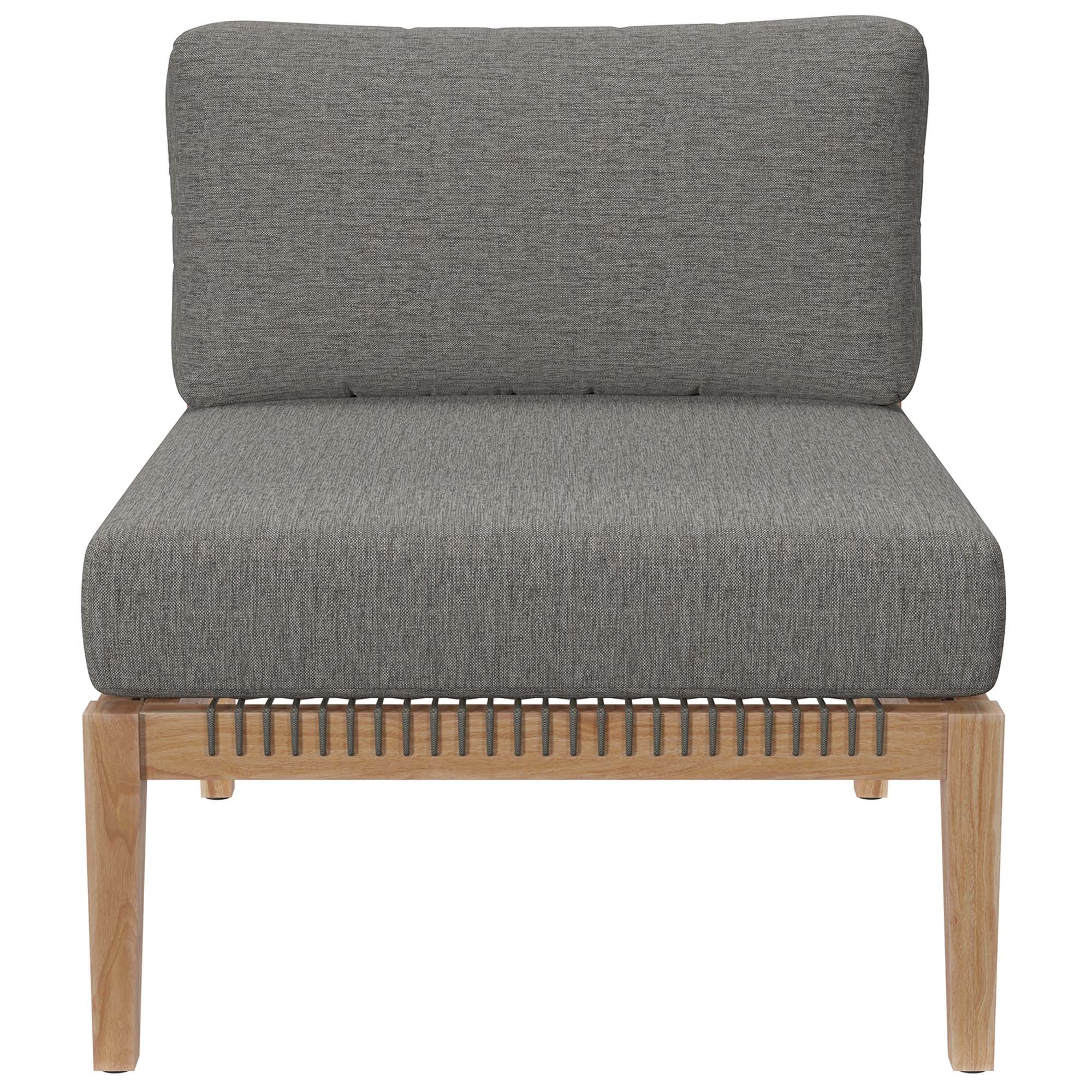 Clearwater 5-Piece Outdoor Patio Teak Wood Sectional Sofa