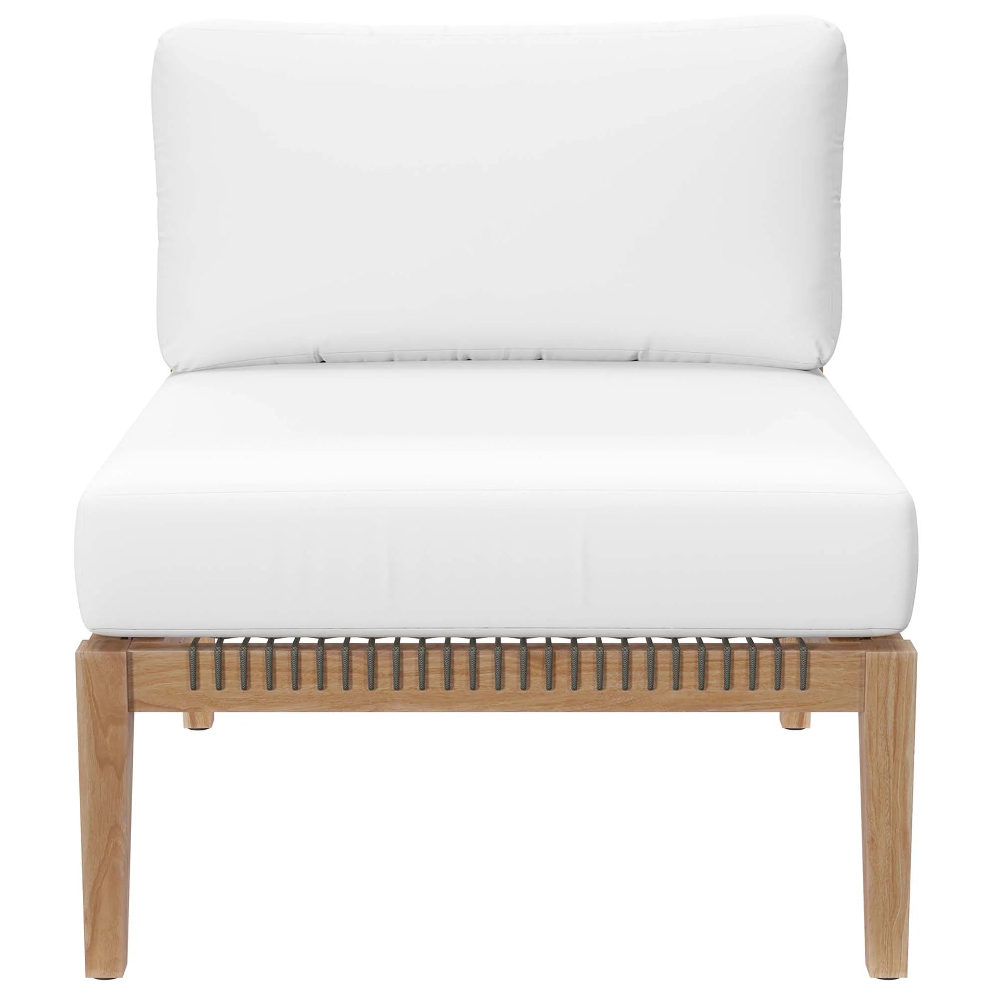 Clearwater 5-Piece Outdoor Patio Teak Wood Sectional Sofa