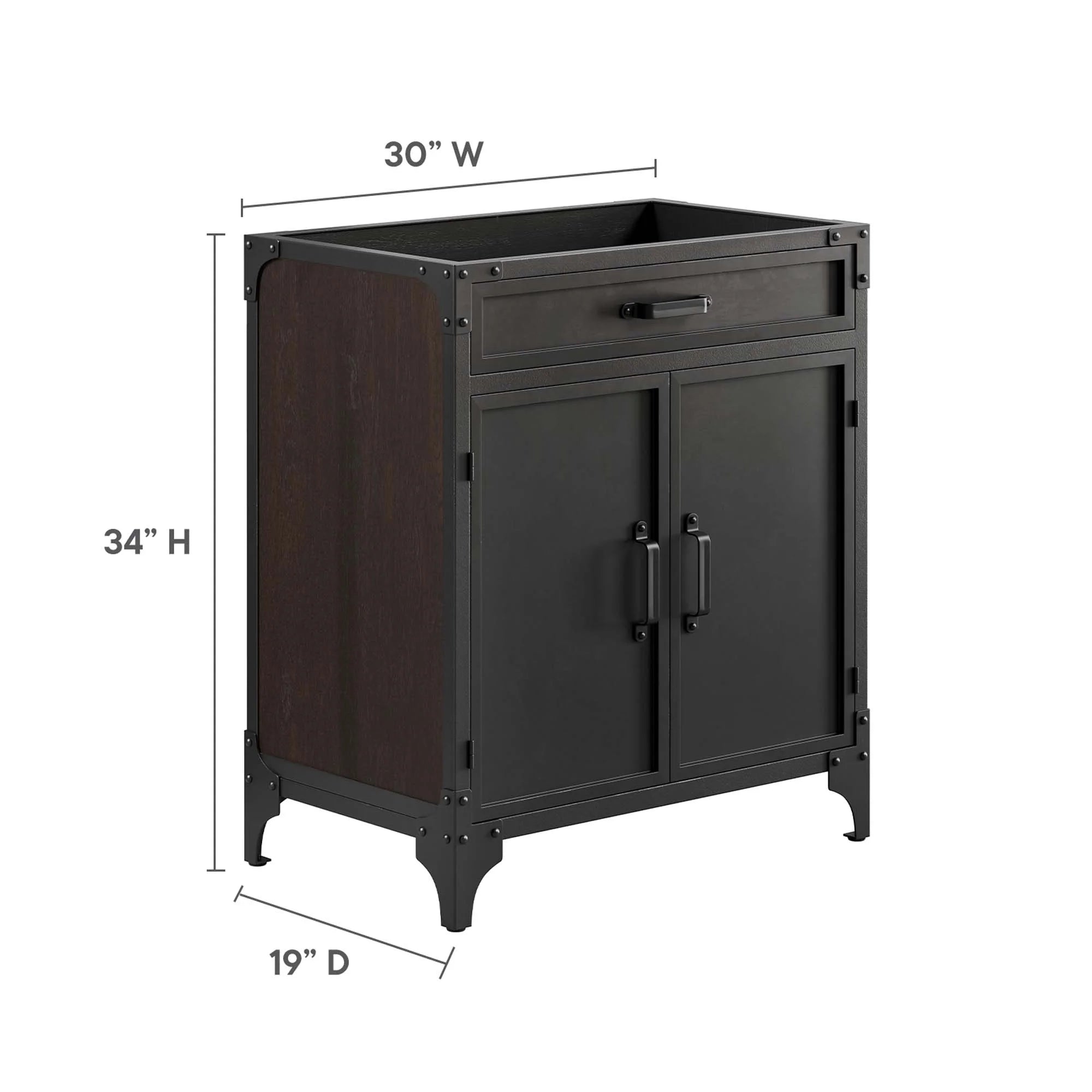 Meuble-lavabo de salle de bain Steamforge Lavabo non inclus