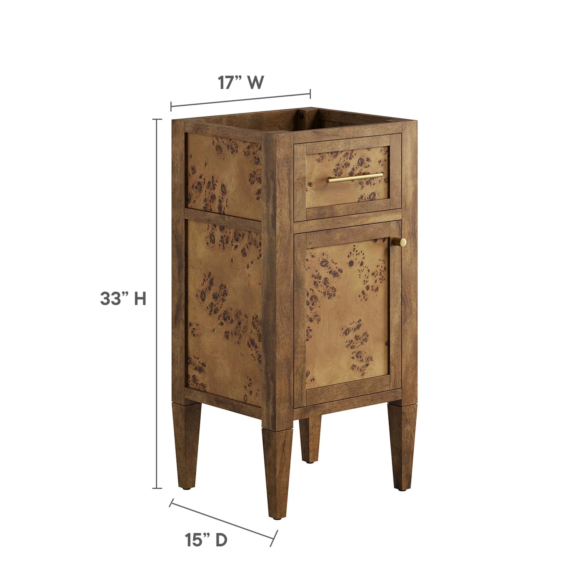 Elysian Wood Bathroom Vanity Cabinet Basin Not Included