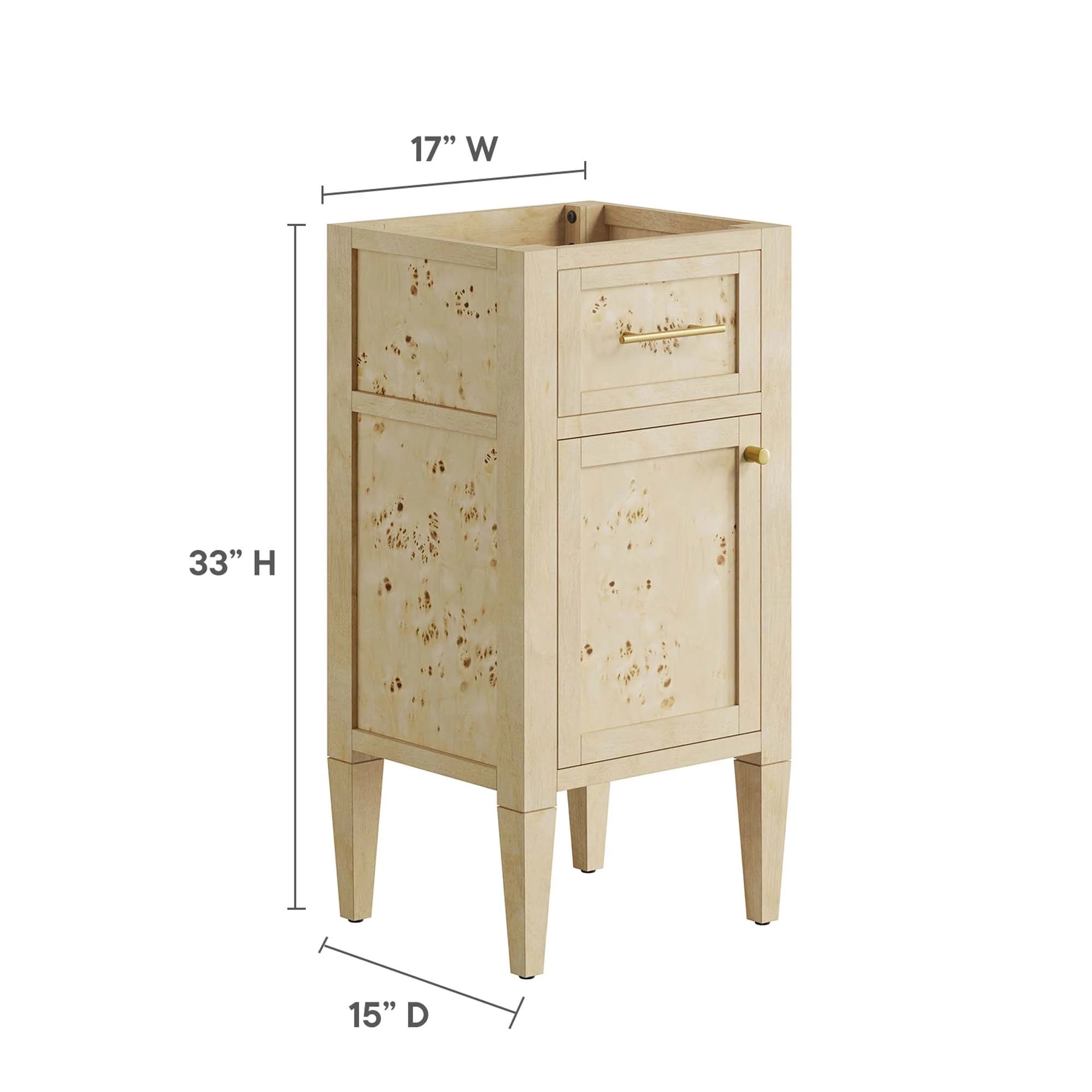 Meuble-lavabo de salle de bain en bois Elysian Lavabo non inclus