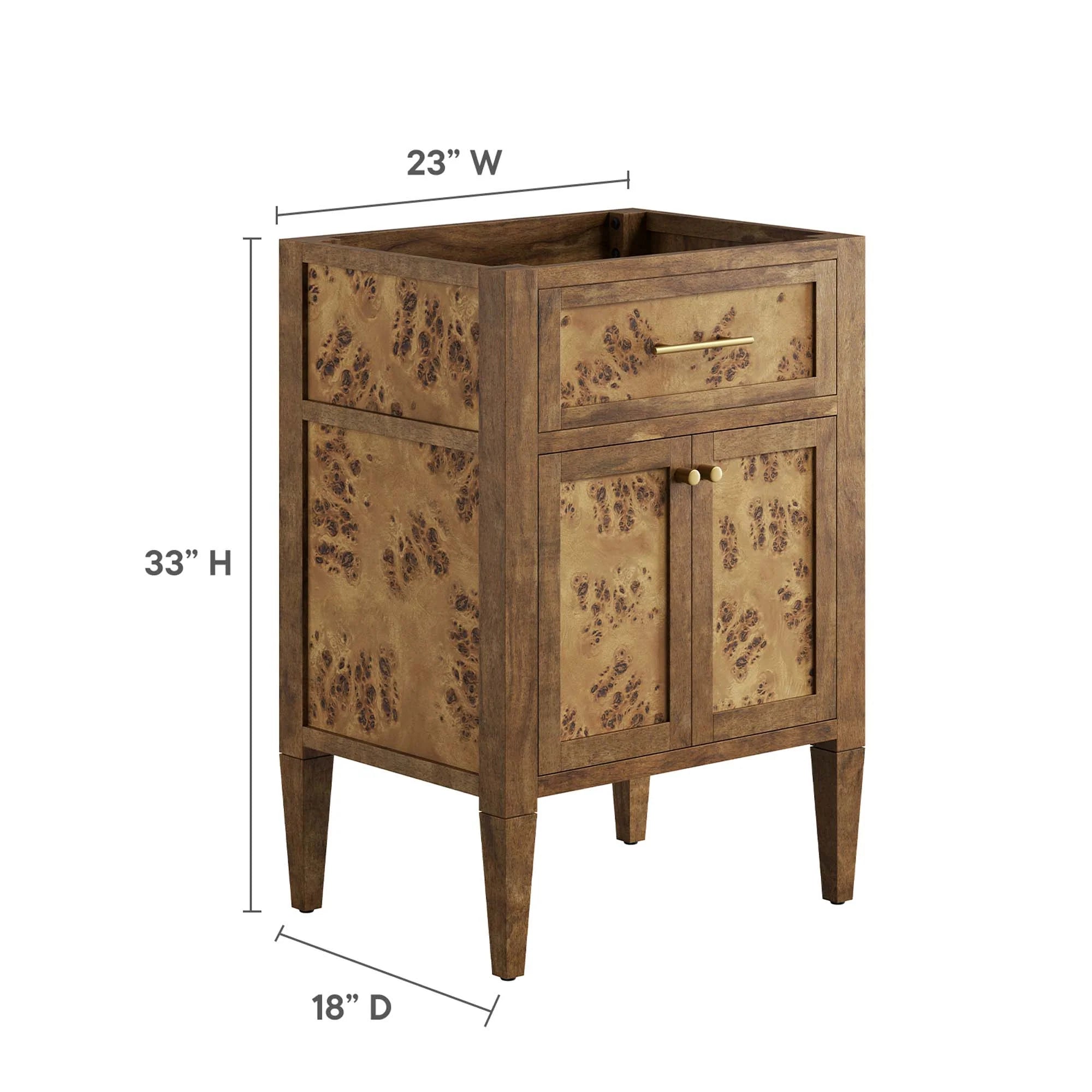 Elysian Wood Bathroom Vanity Cabinet Basin Not Included