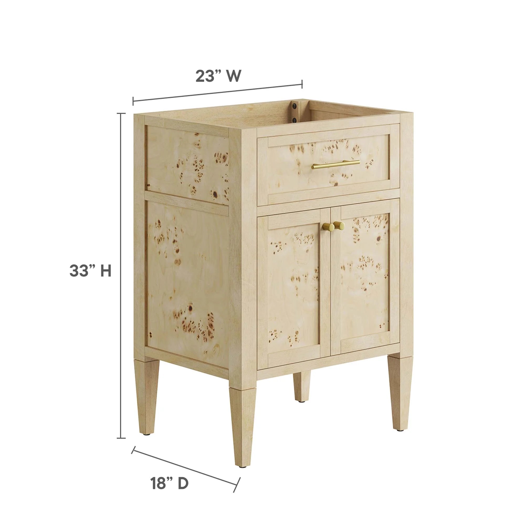 Meuble-lavabo de salle de bain en bois Elysian Lavabo non inclus