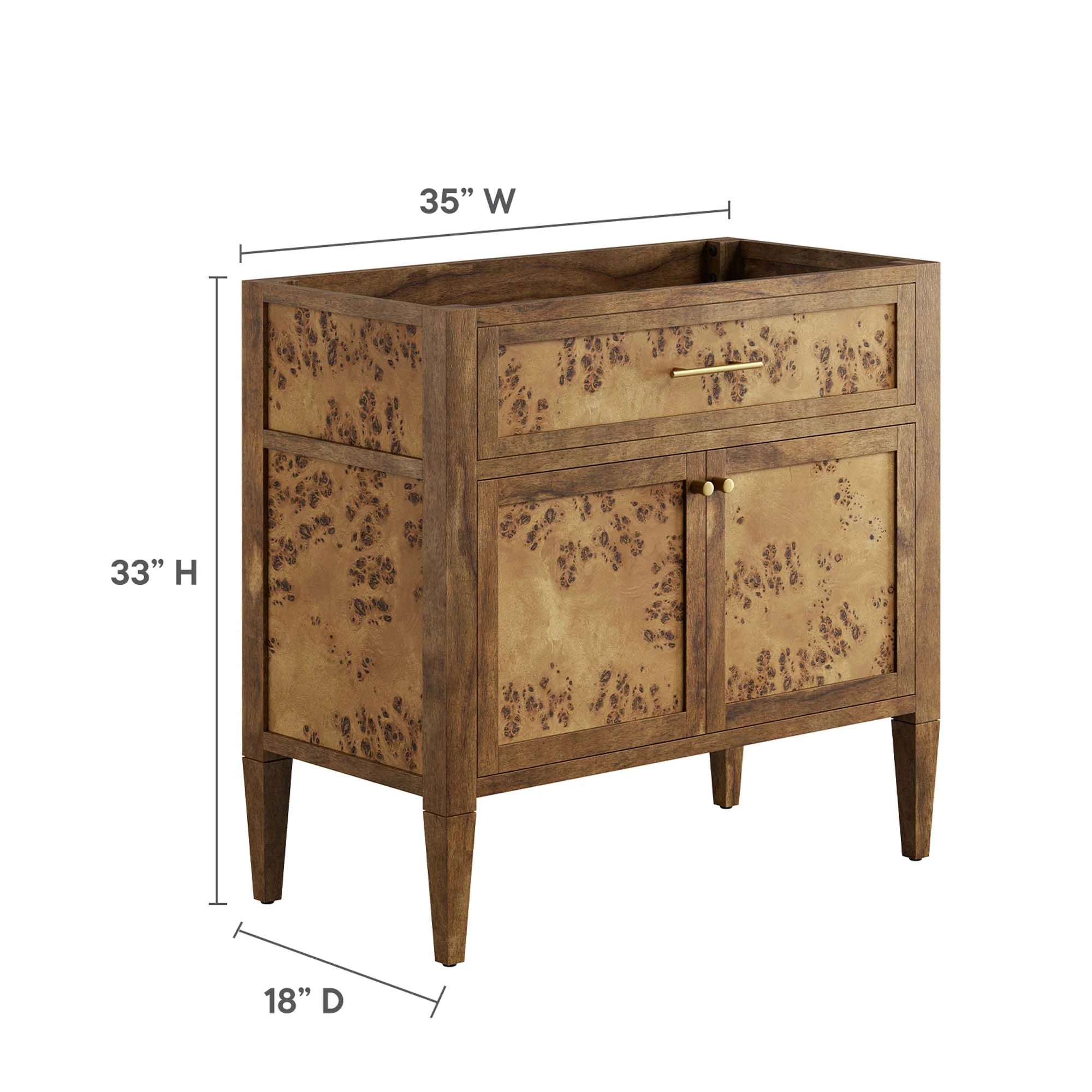 Elysian Wood Bathroom Vanity Cabinet Basin Not Included