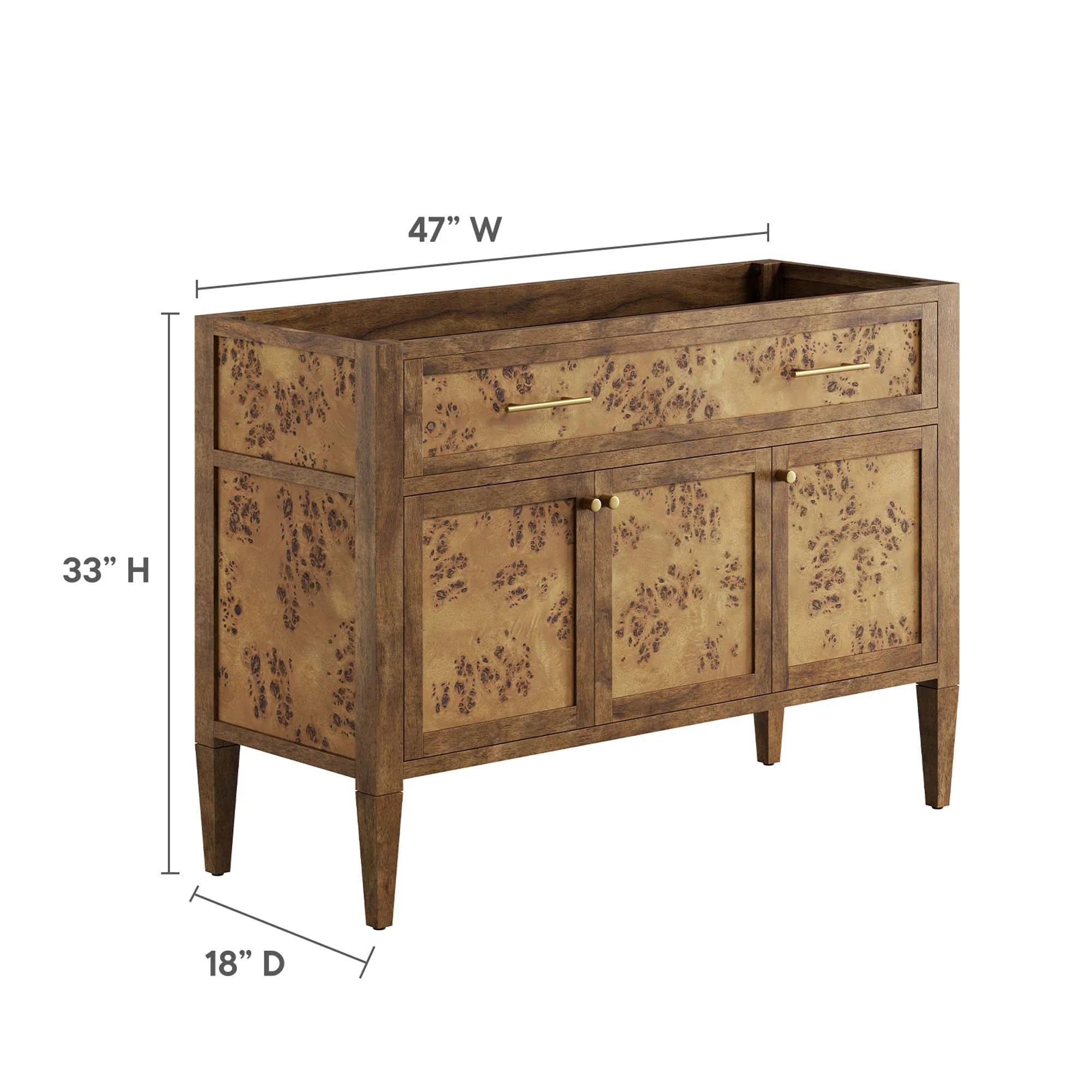 Elysian Wood Bathroom Vanity Cabinet Basin Not Included