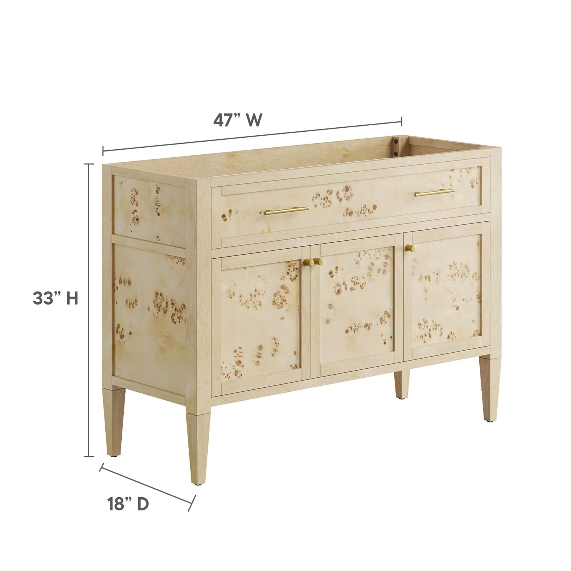 Elysian Wood Bathroom Vanity Cabinet Basin Not Included