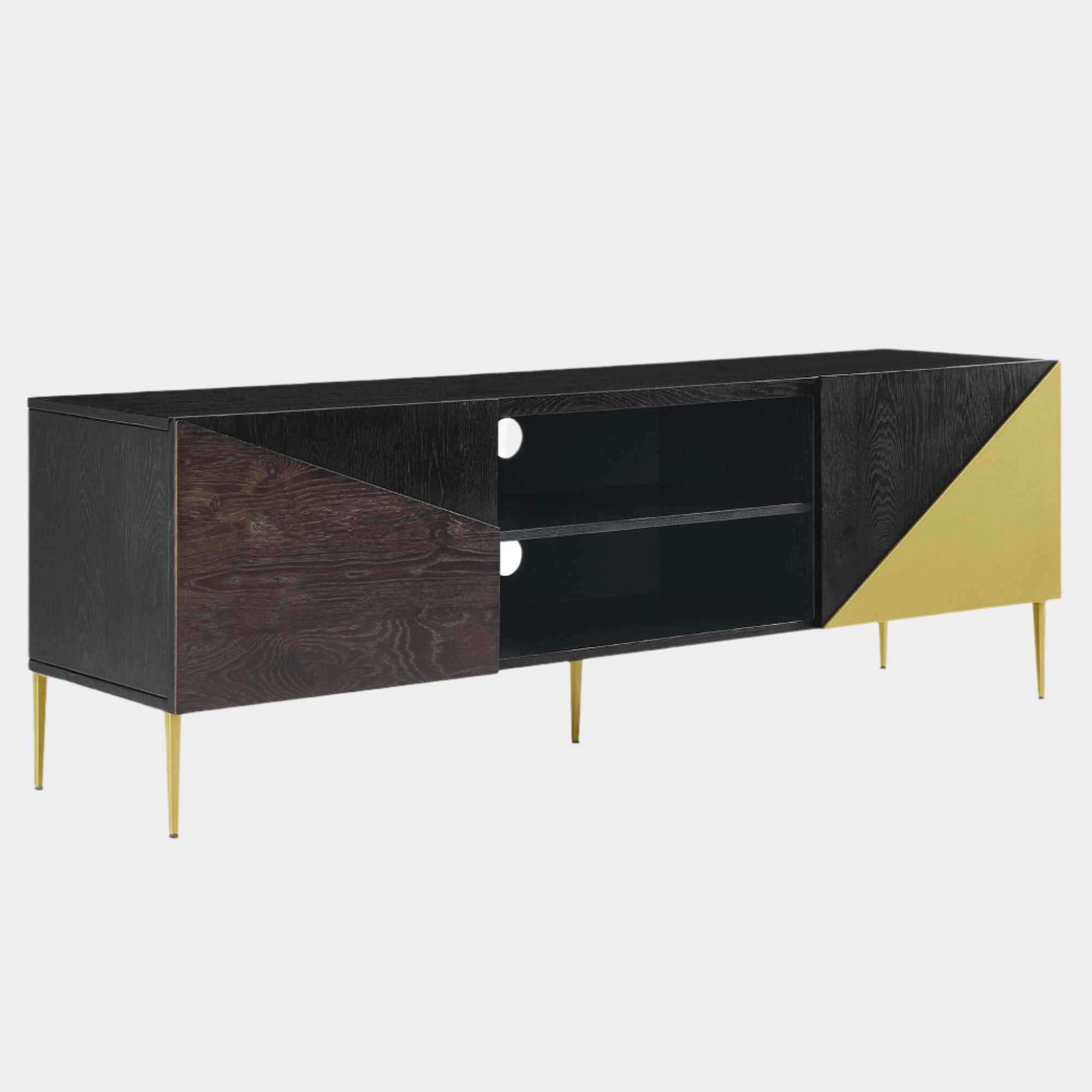 Alchemist 72" TV Stand in Black Gold