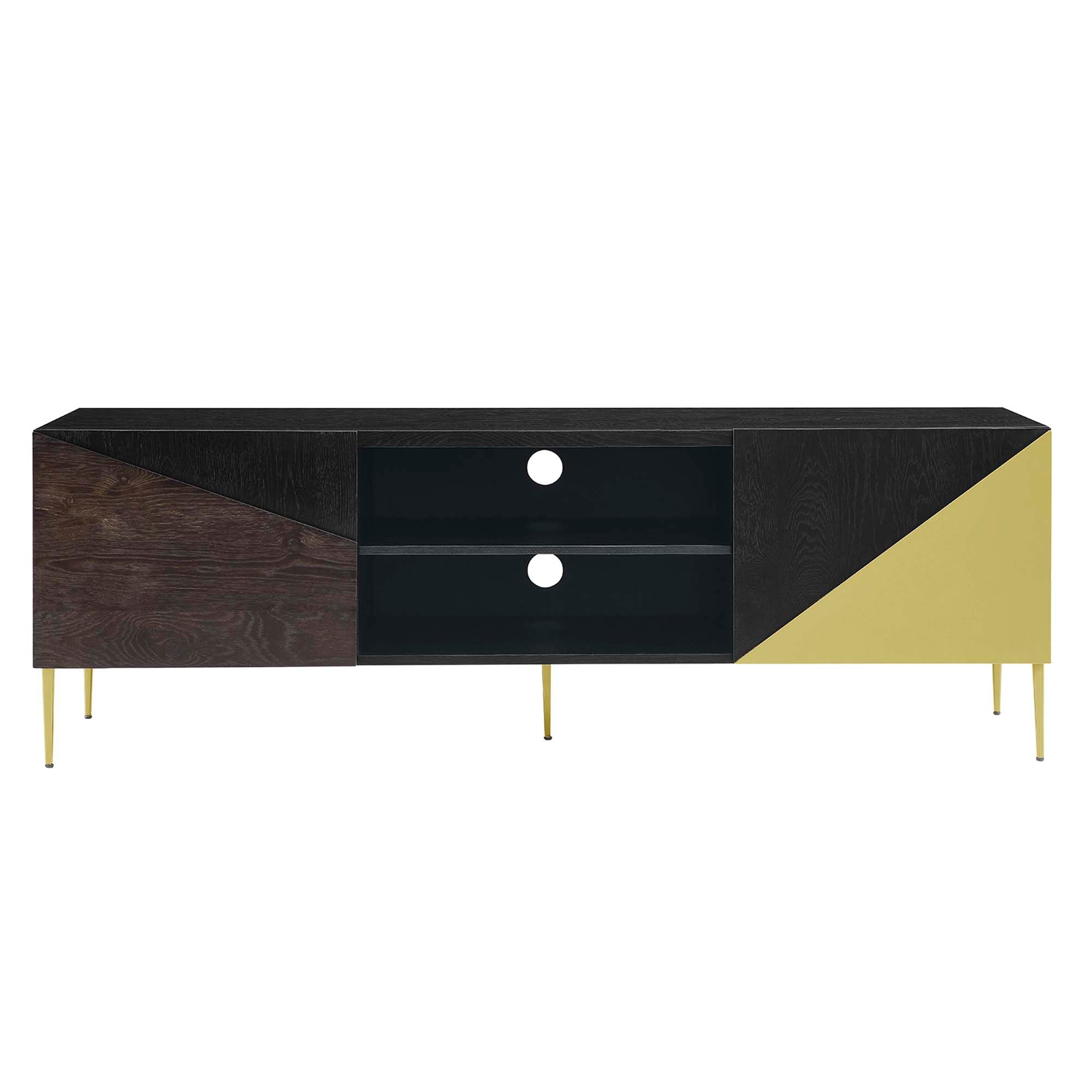 Alchemist 72" TV Stand in Black Gold