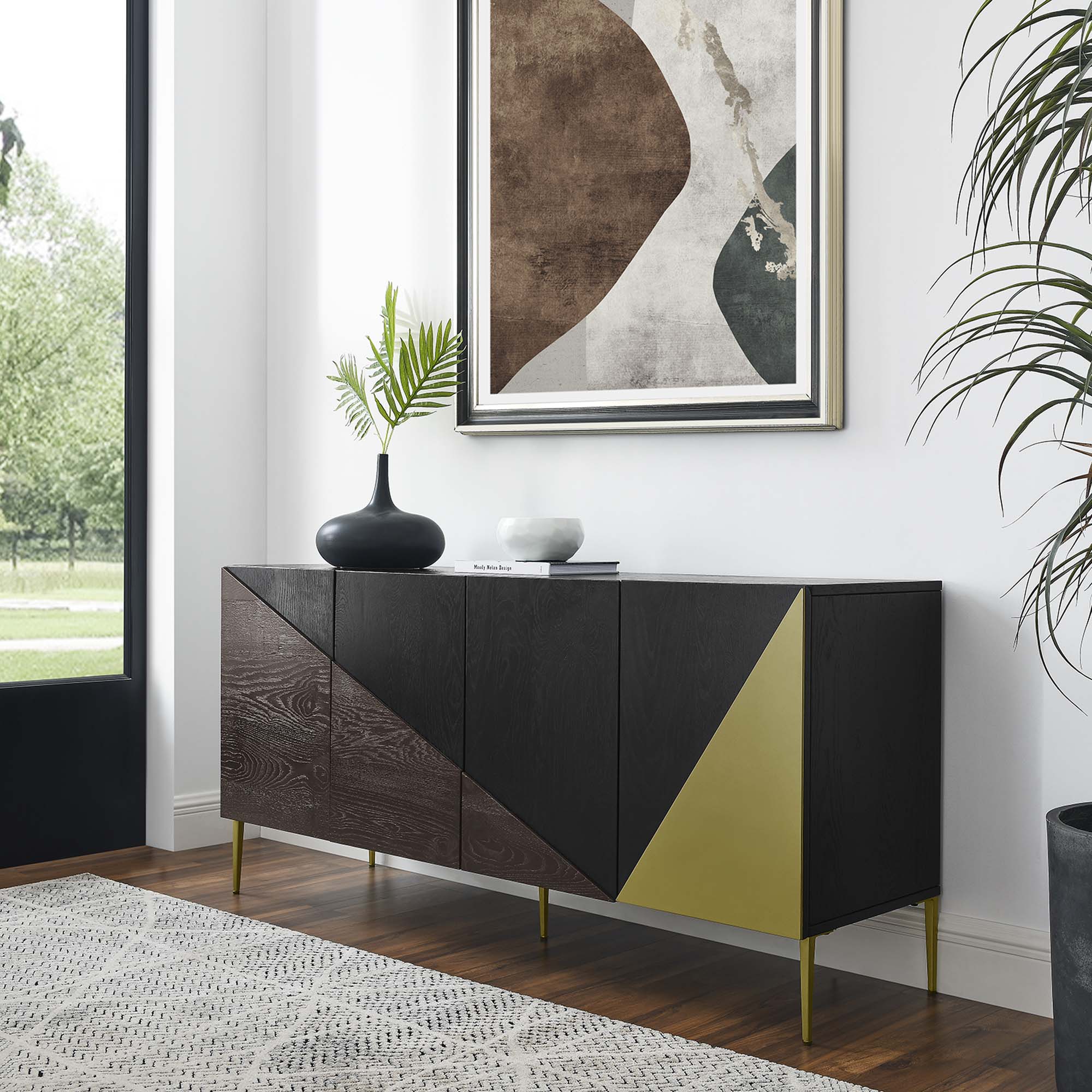 Alchemist Storage Cabinet Sideboard in Black Gold