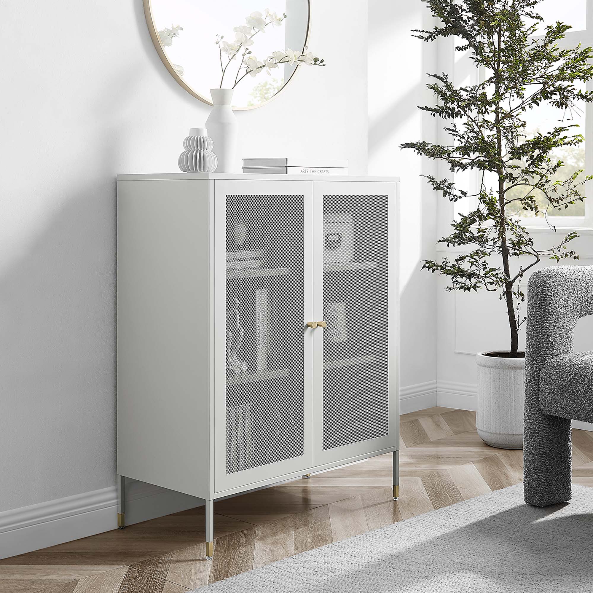 Covelo 32" Accent Cabinet in Light Gray