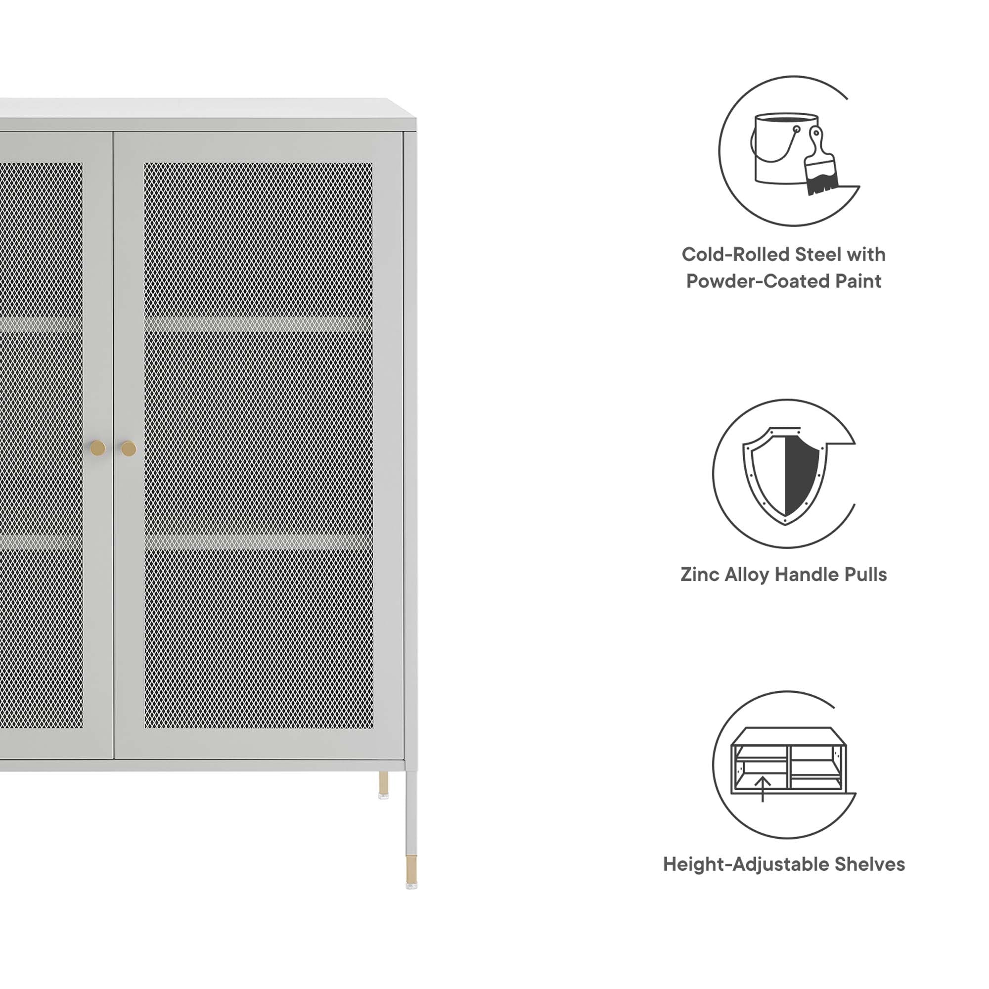 Covelo 32" Accent Cabinet in Light Gray