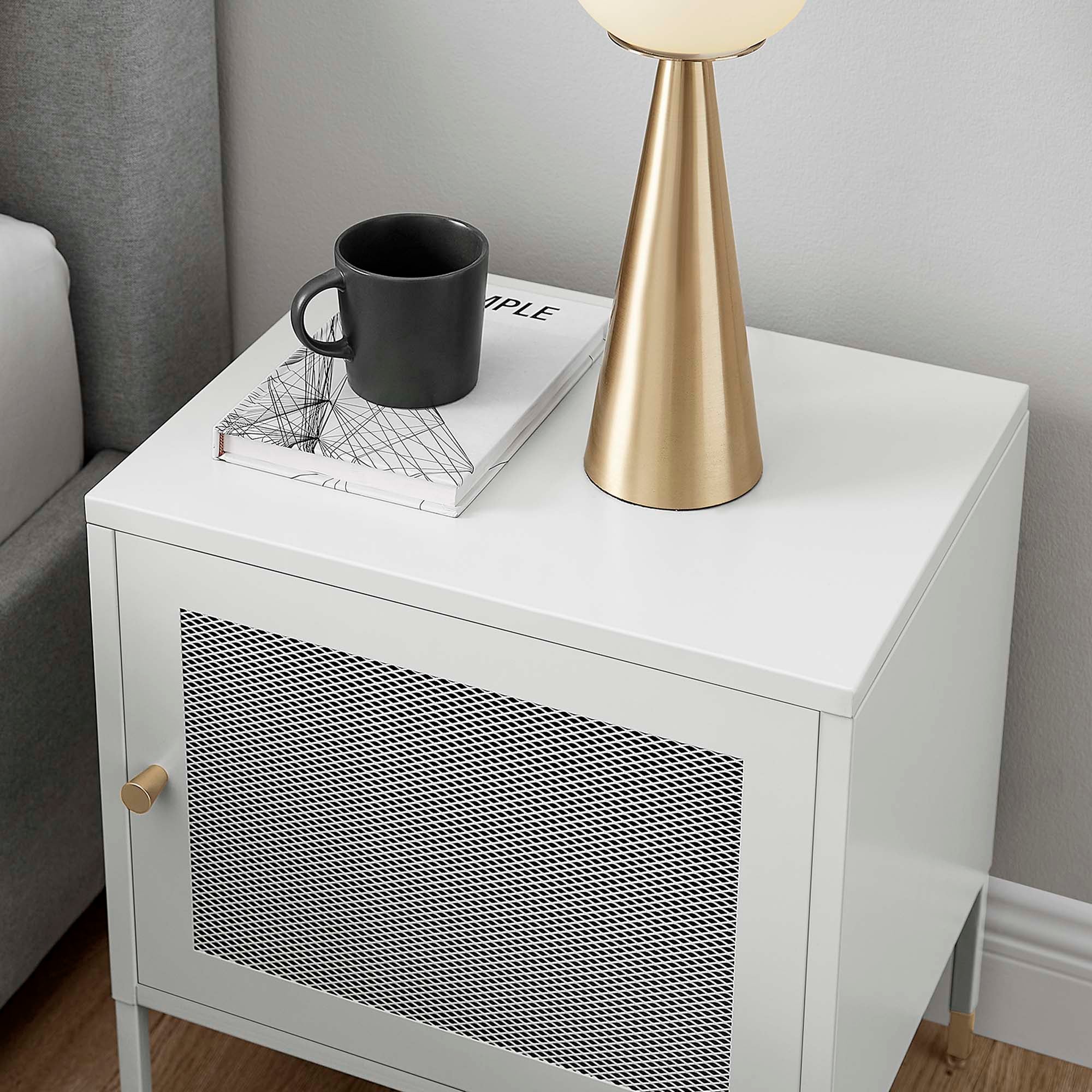 Covelo Nightstand in Light Gray