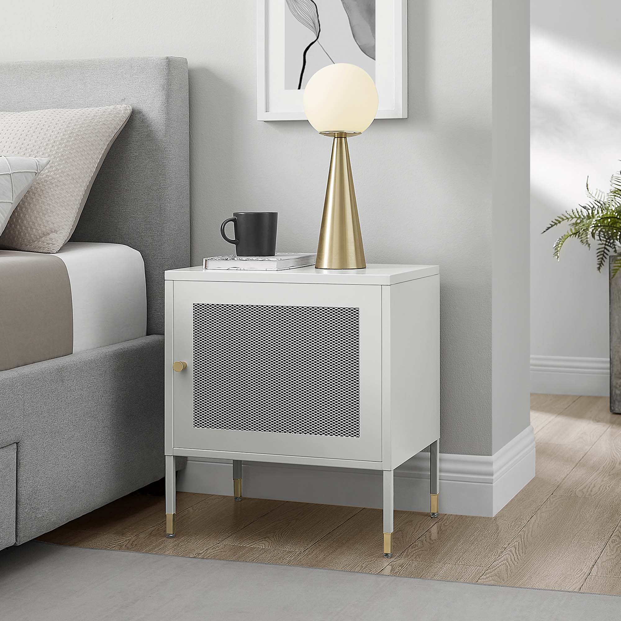 Covelo Nightstand in Light Gray