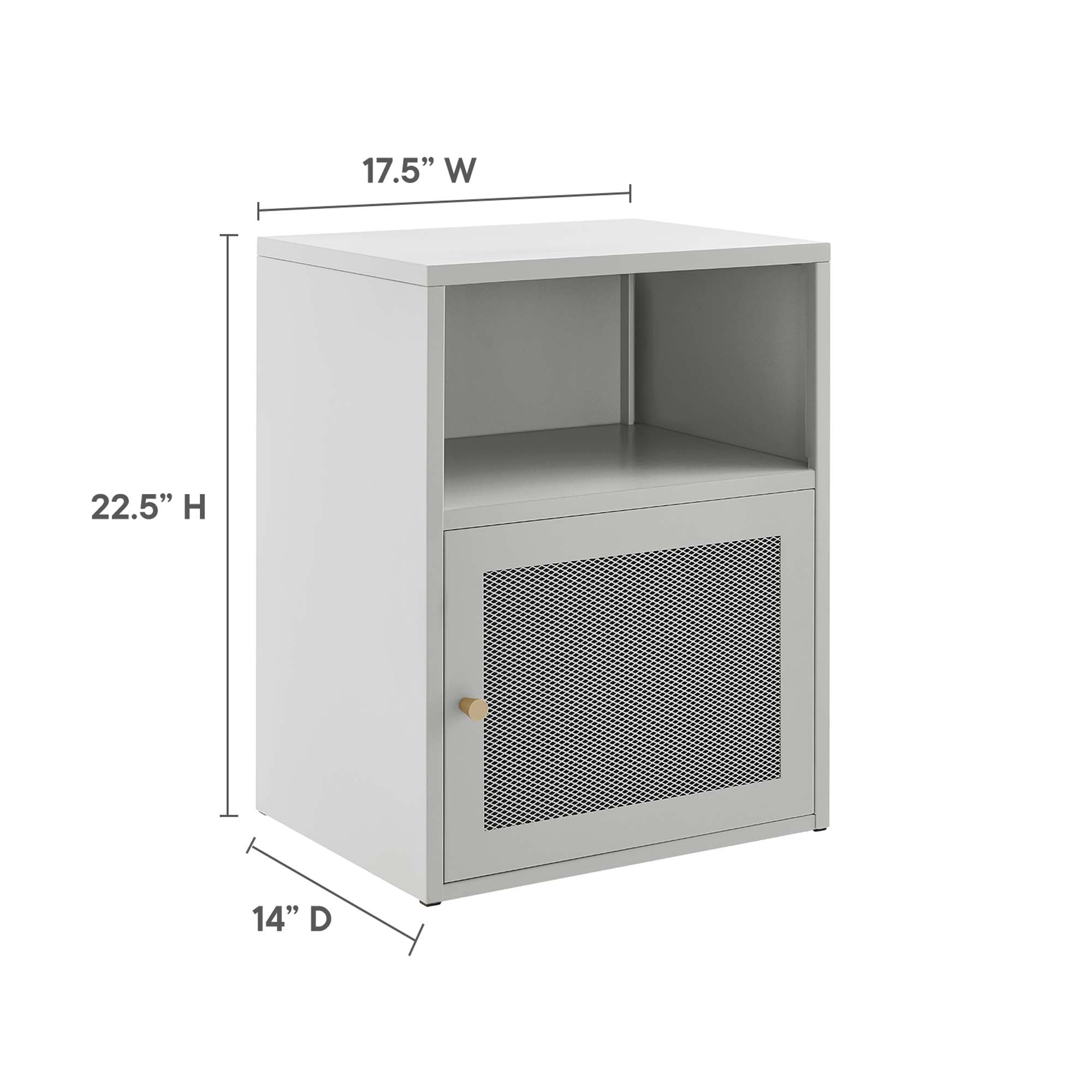 Covelo Wall Mount Nightstand in Light Gray