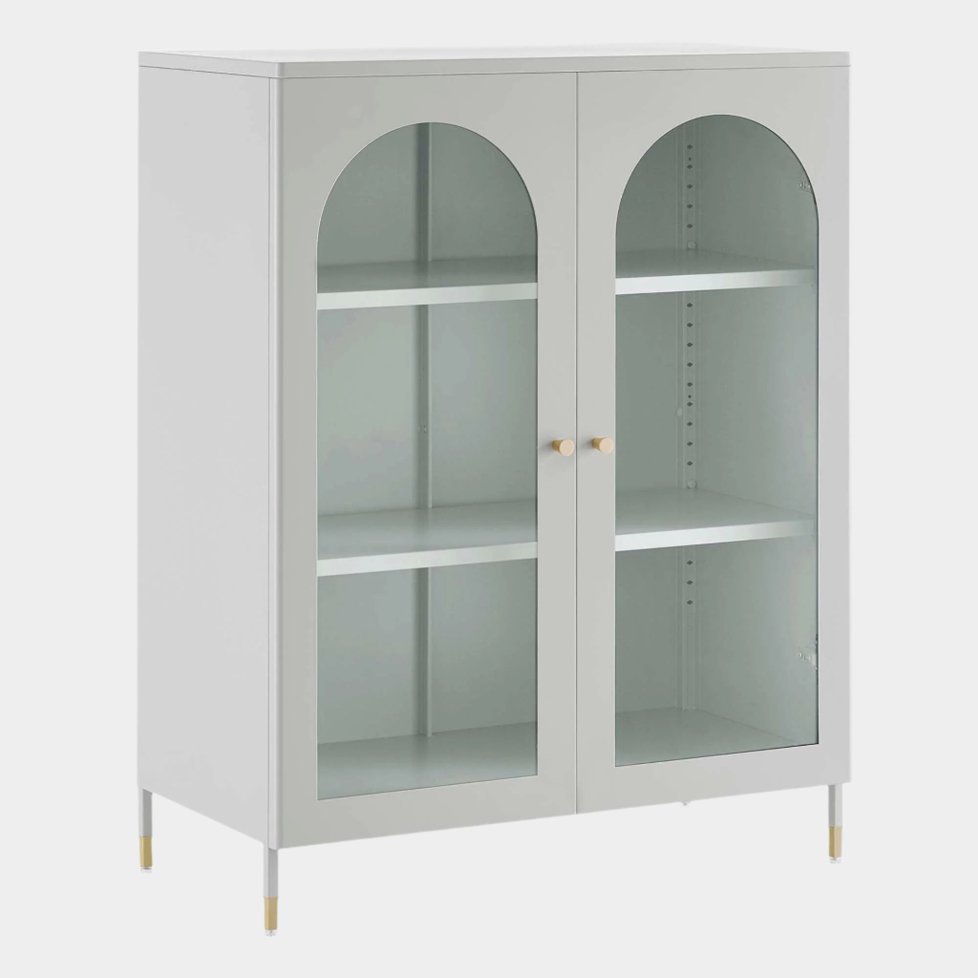 Archway Accent Cabinet in Light Gray