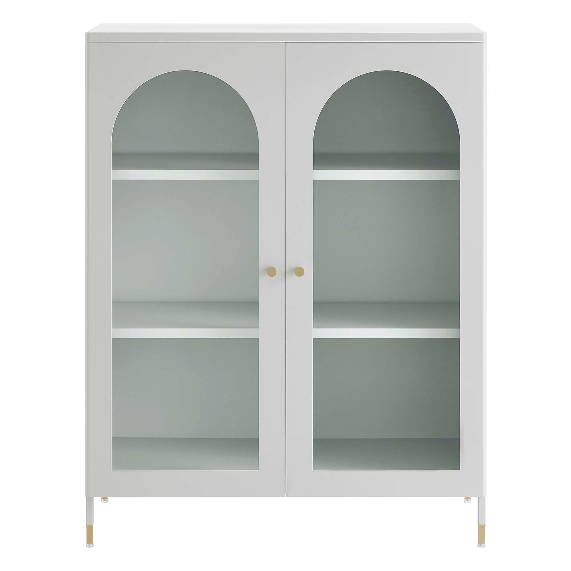 Archway Accent Cabinet in Light Gray