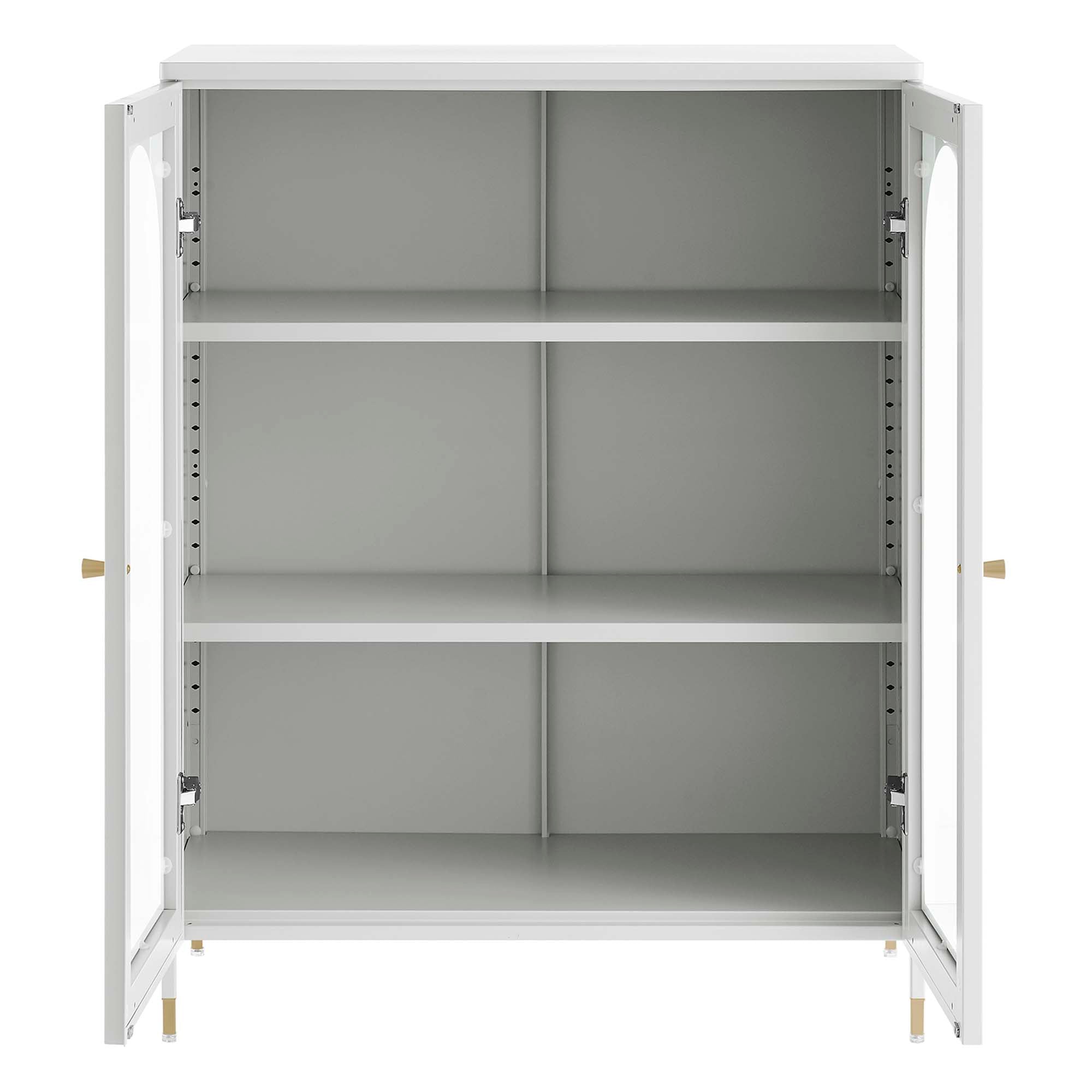 Archway Accent Cabinet in Light Gray