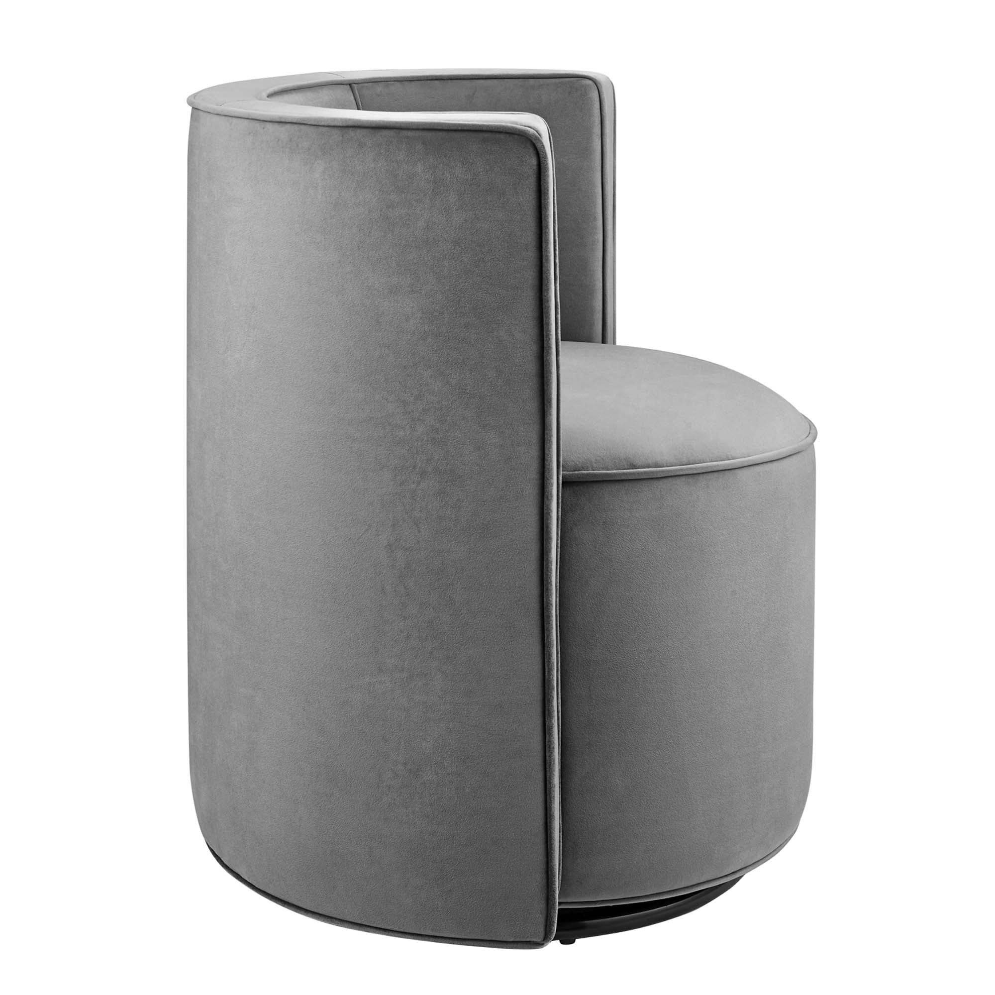 Della Performance Velvet Fabric Swivel Chair