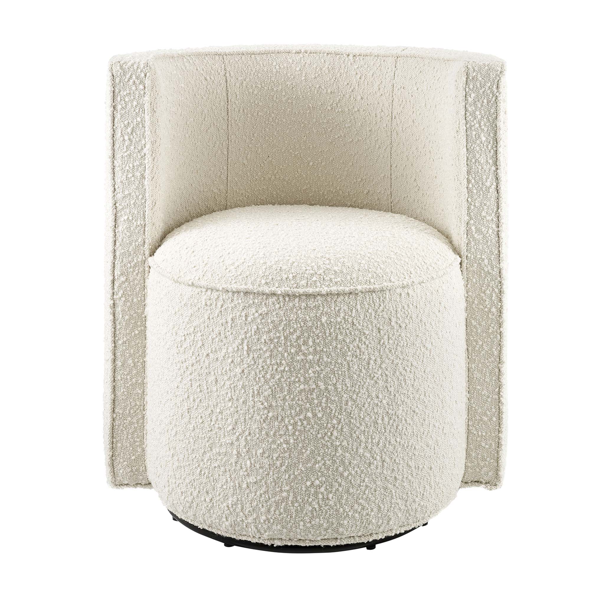 Della Boucle Fabric Swivel Chair