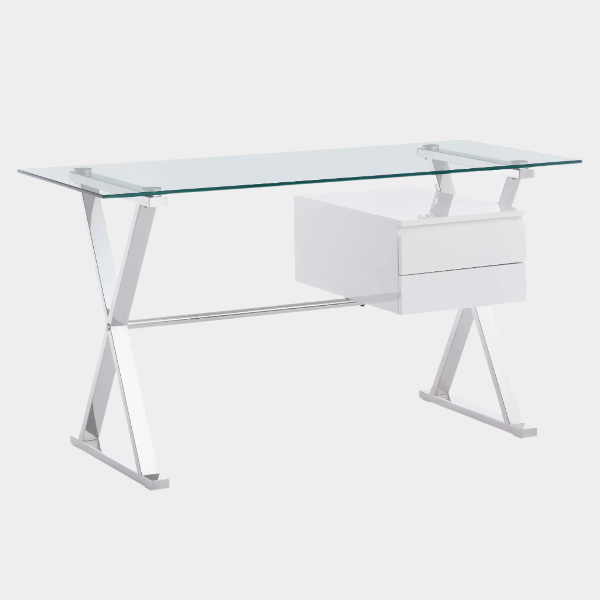 Sector Glass Top Glass Office Desk