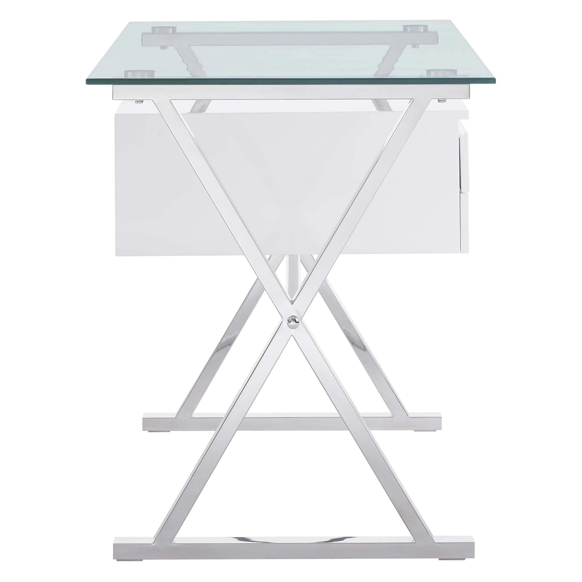 Sector Glass Top Glass Office Desk