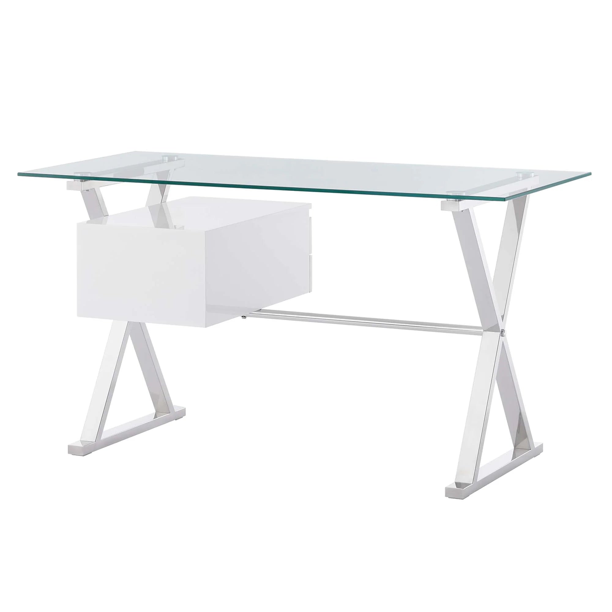 Sector Glass Top Glass Office Desk