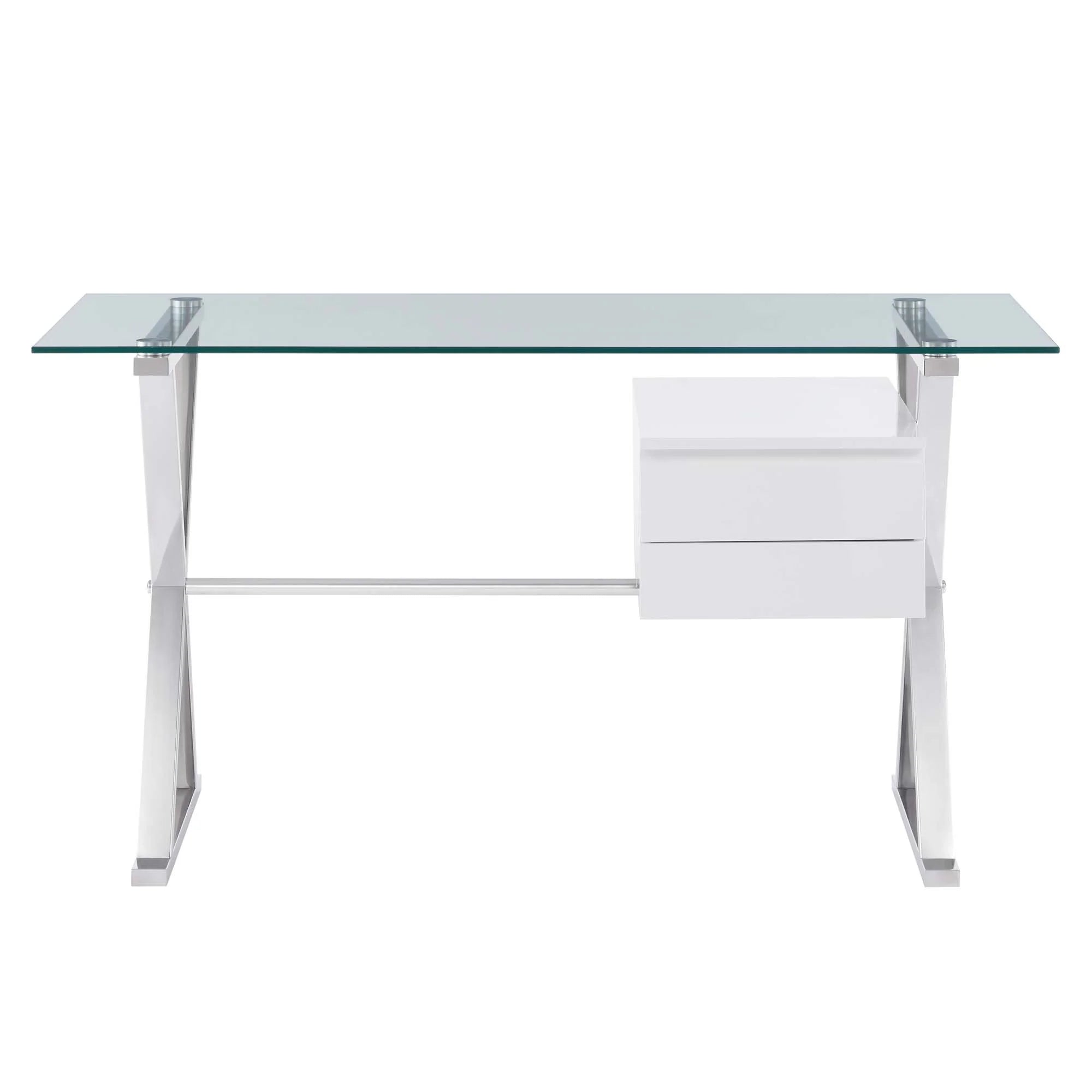 Sector Glass Top Glass Office Desk