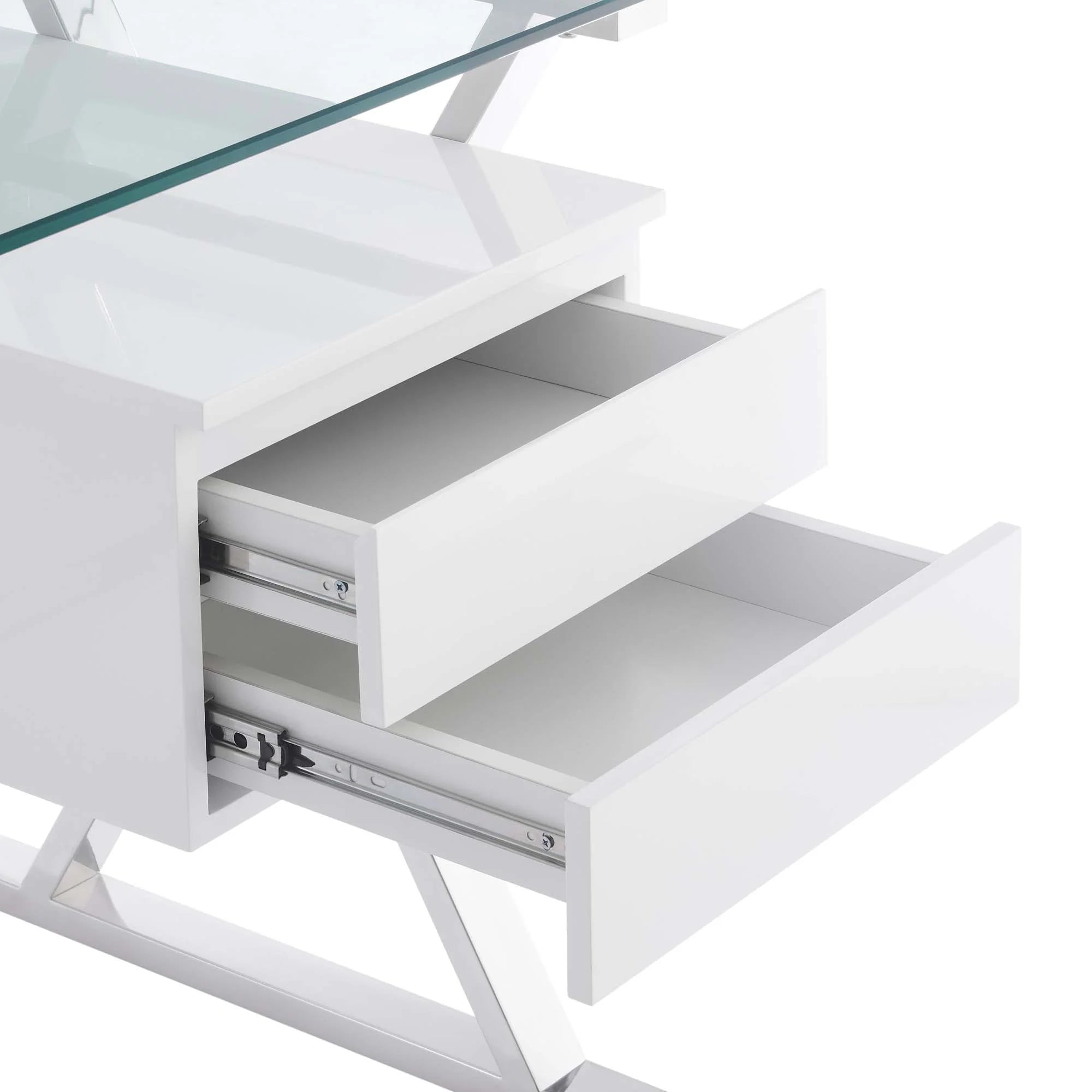 Sector Glass Top Glass Office Desk