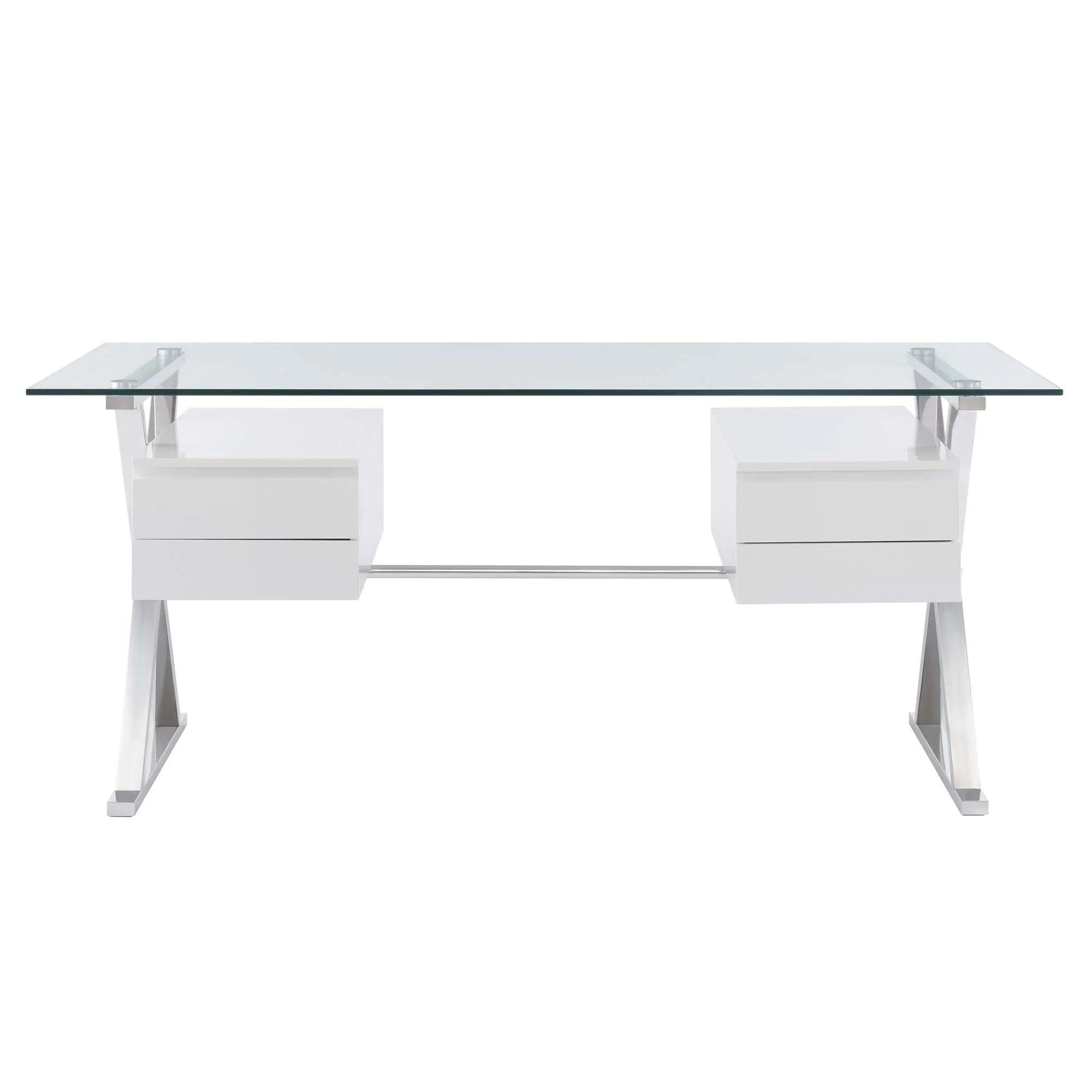 Sector Glass Top Glass Office Desk