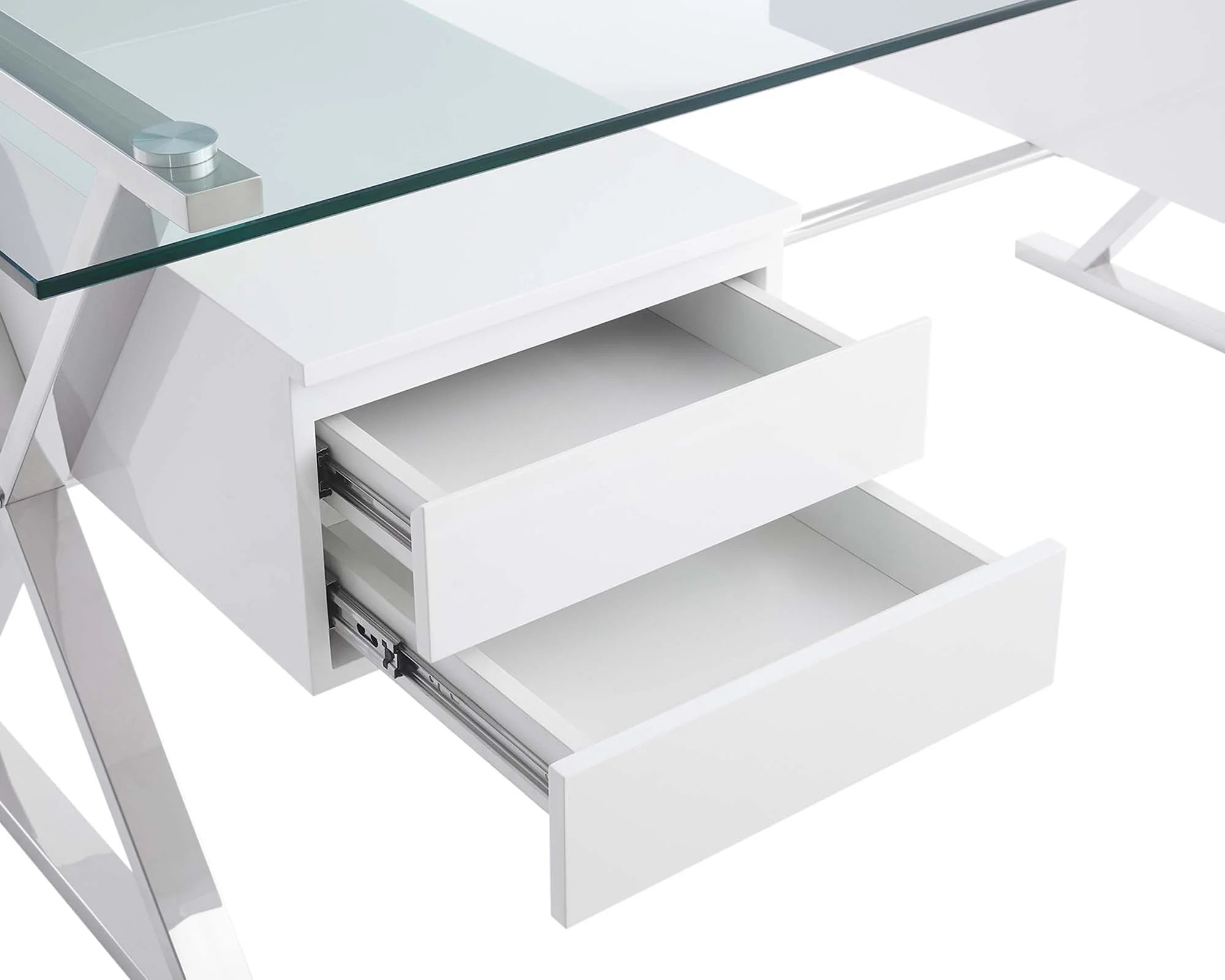 Sector Glass Top Glass Office Desk