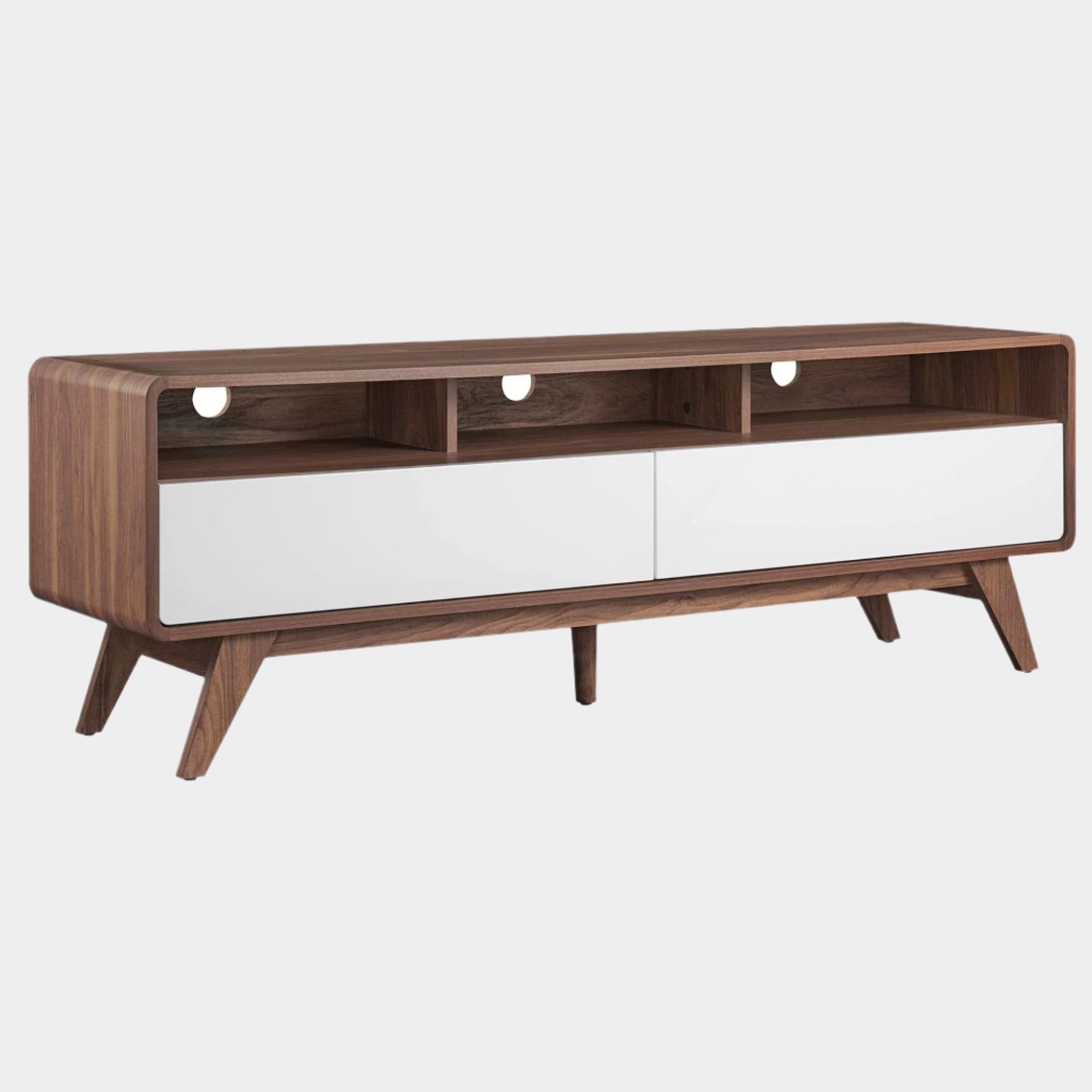 Transmit 60" TV Stand in Walnut White