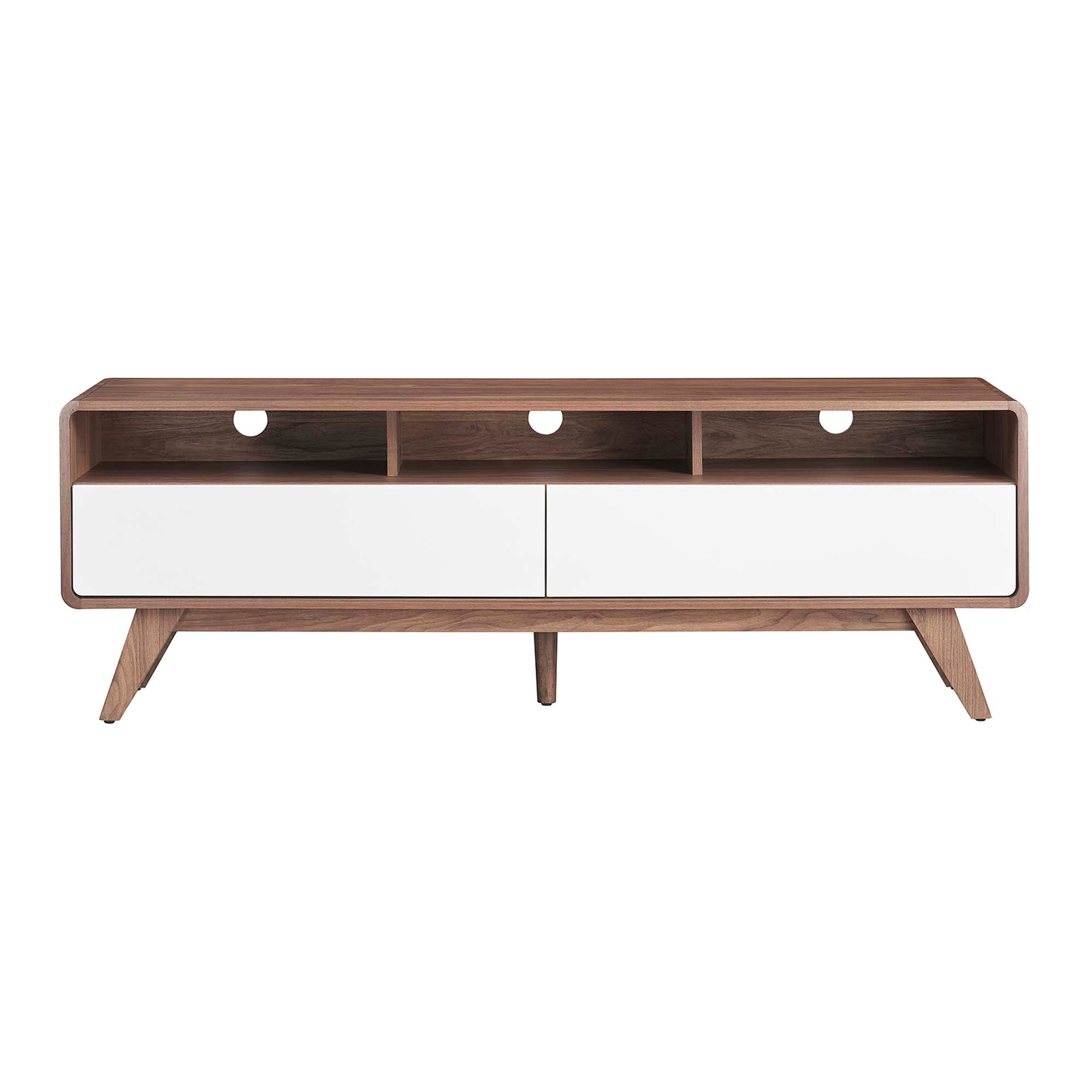 Transmit 60" TV Stand in Walnut White