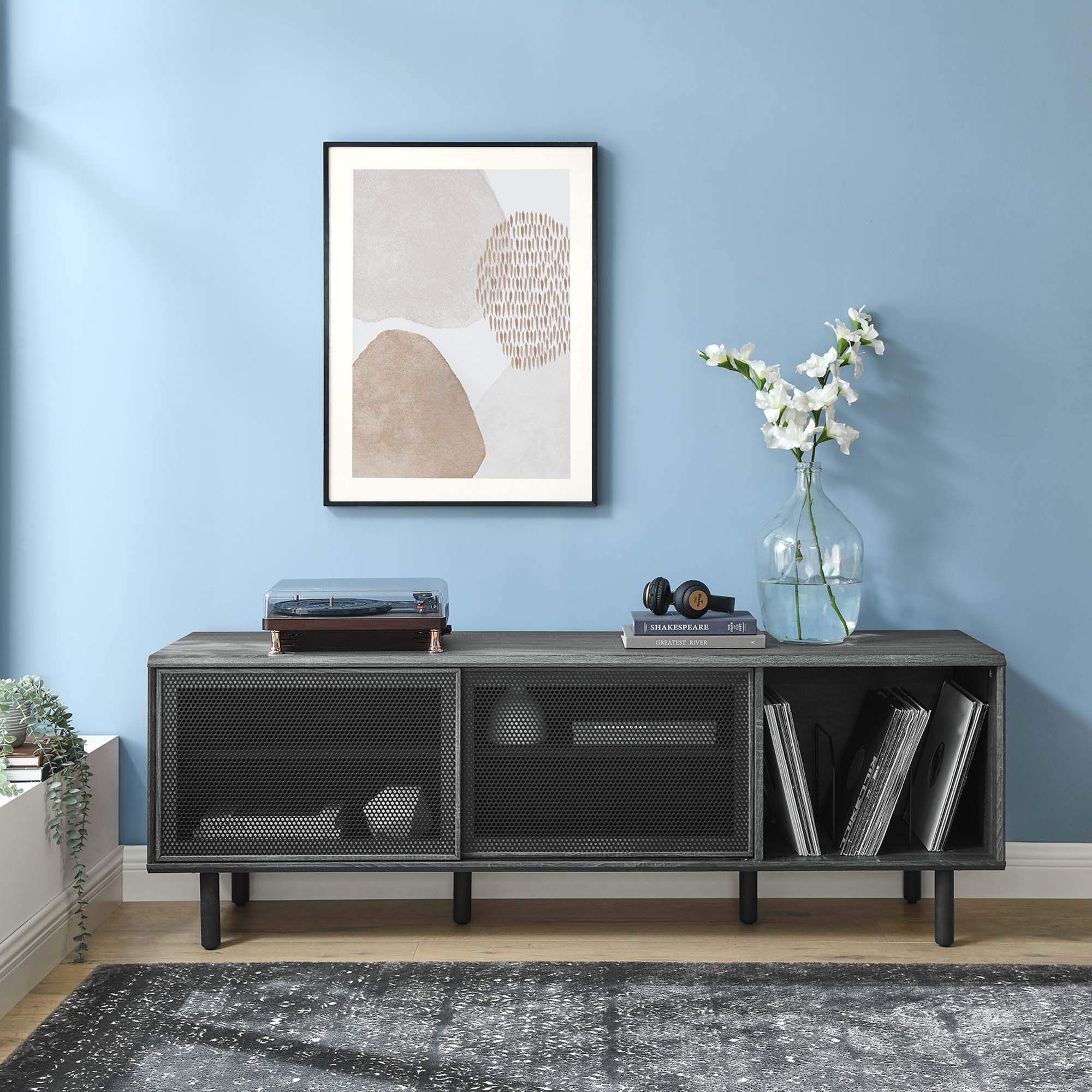 Kurtis 67" TV and Vinyl Record Stand